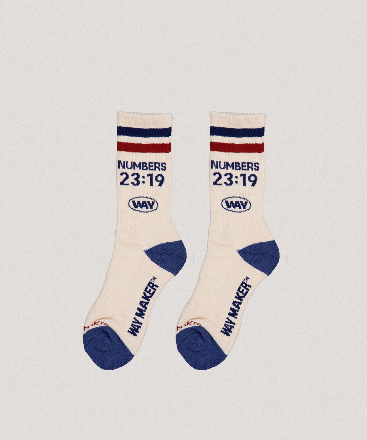 웨이메이커(WAYMAKER) WAYMAKER WAYMAKER NUMBERS 23:19 NO TURNING BACK SOCKS