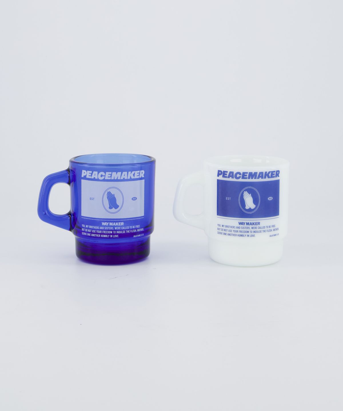 웨이메이커(WAYMAKER) WAYMAKER PEACEMAKER  MILK GLASS MUG_WHITE