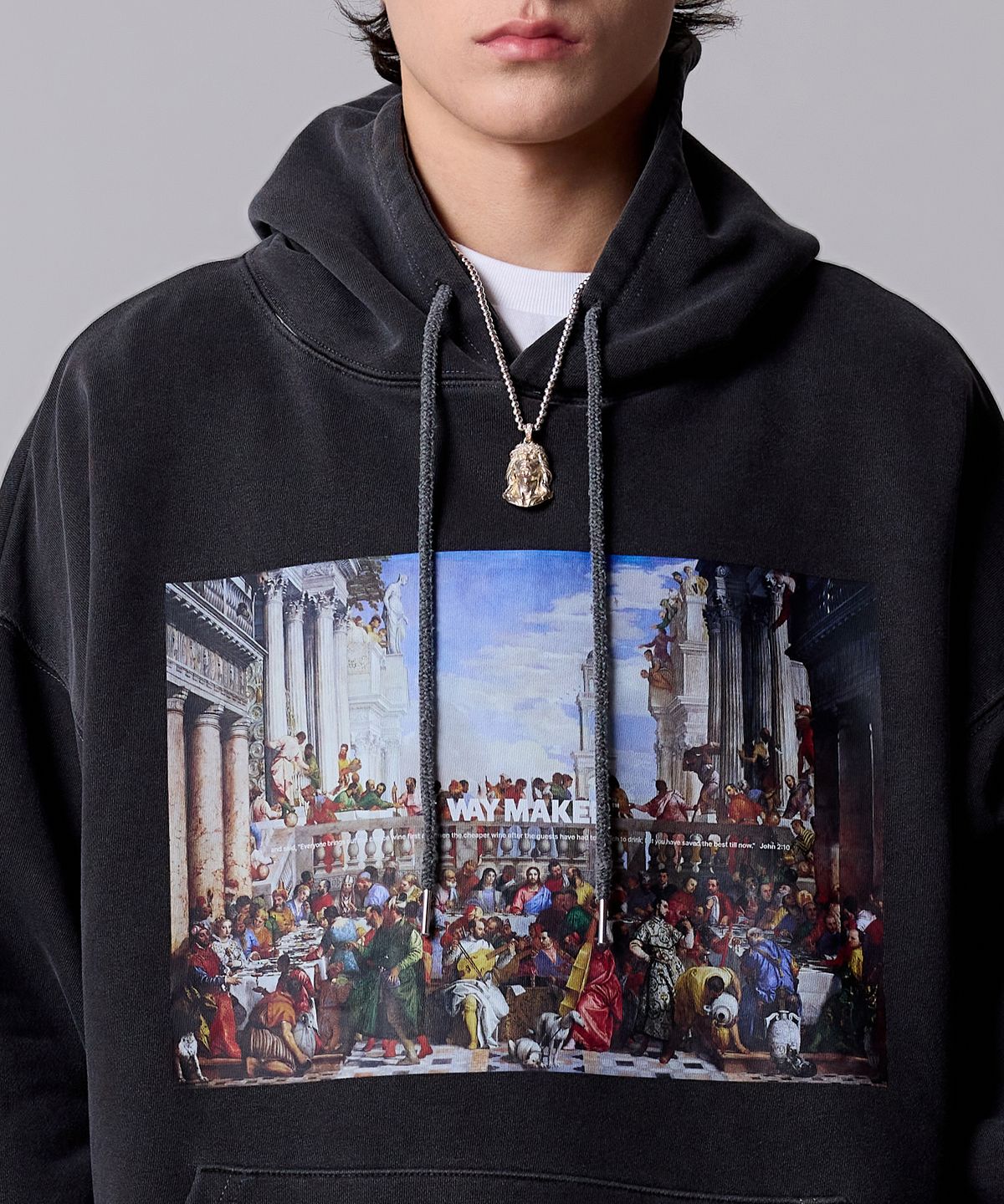 웨이메이커(WAYMAKER) WAYMAKER THE WEDDING AT CANA OVERSIZED HOODY_GRAY