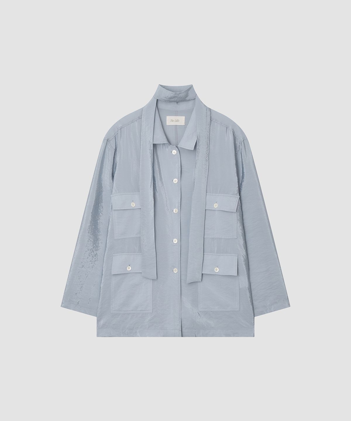 더 릴(THE LILLE) Safari Shirts Jacket_Skyblue