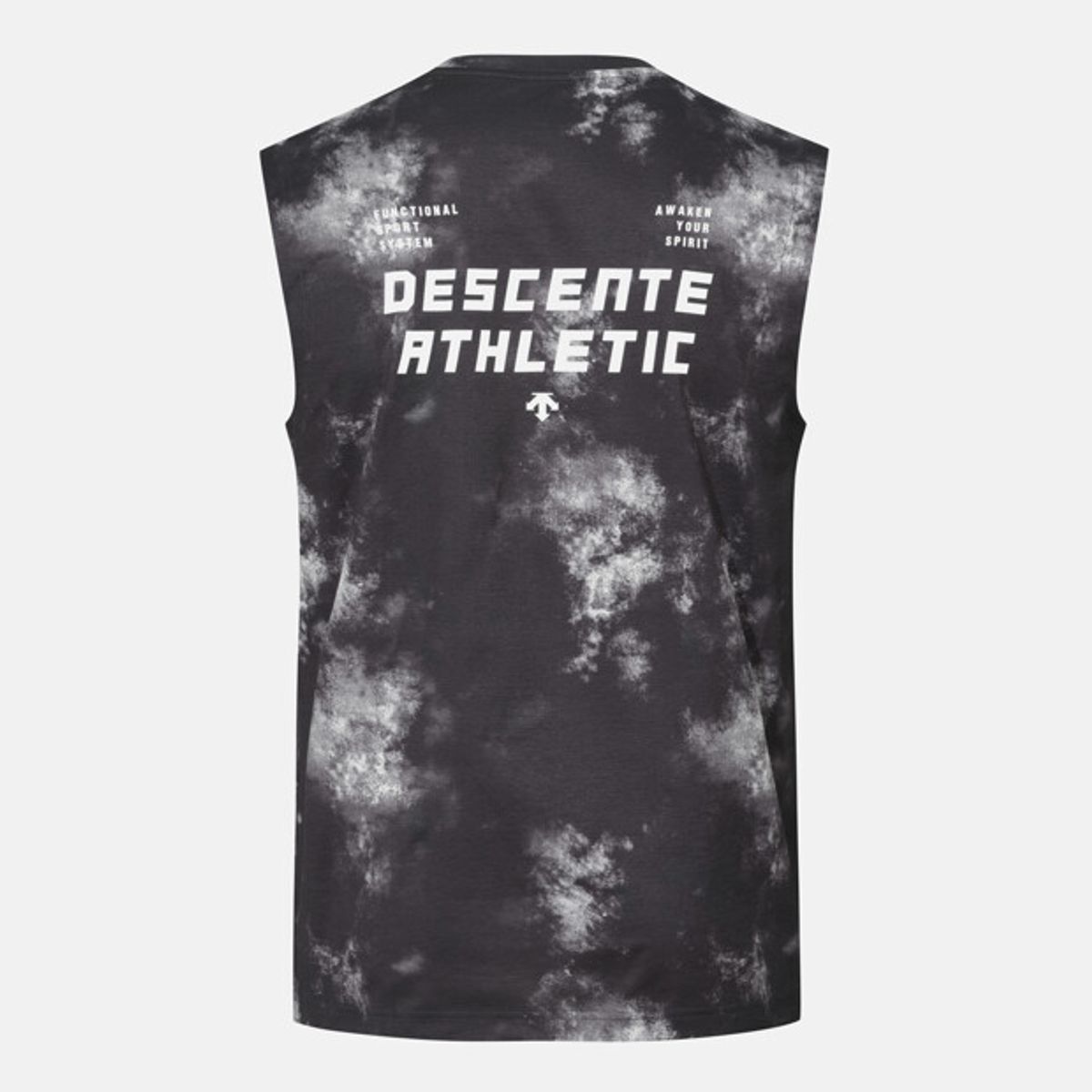 데상트(DESCENTE) 트레이닝 워싱 슬리브리스 블랙 SR221TST51