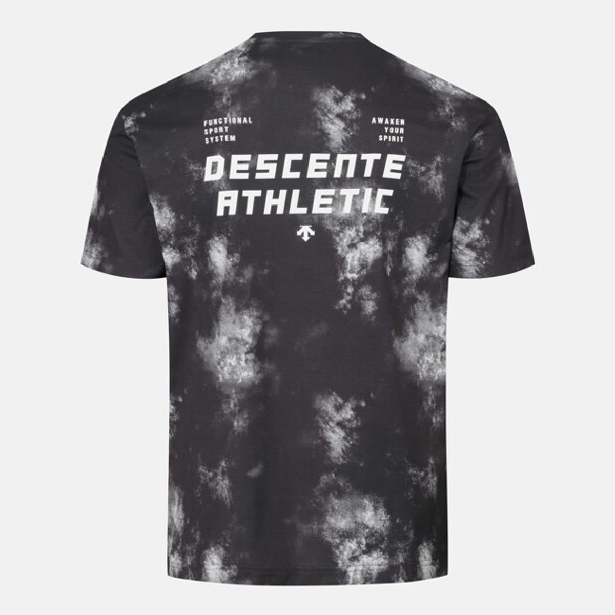 데상트(DESCENTE) 트레이닝 워싱 반팔 티셔츠 블랙 SR221TTS51