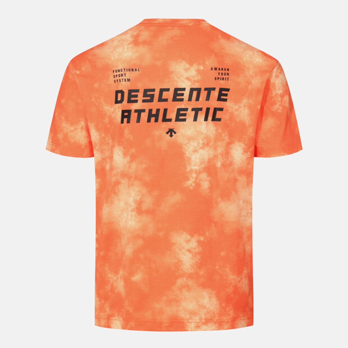 데상트(DESCENTE) 트레이닝 워싱 반팔 티셔츠 오렌지 SR221TTS51