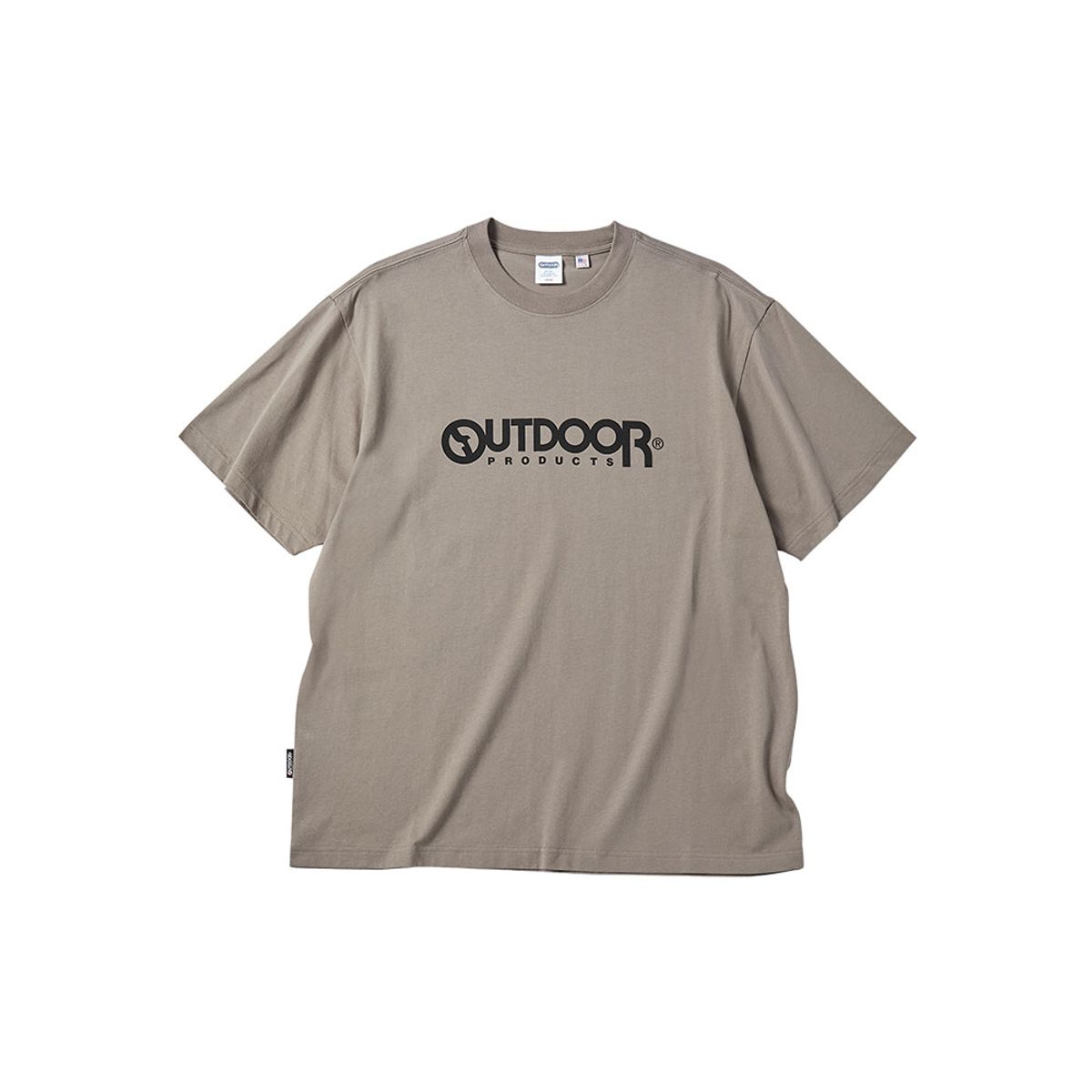 아웃도어 프로덕츠(OUTDOOR PRODUCTS) 루즈핏 모노 스탠다드 로고 티셔츠 (연브라운)
