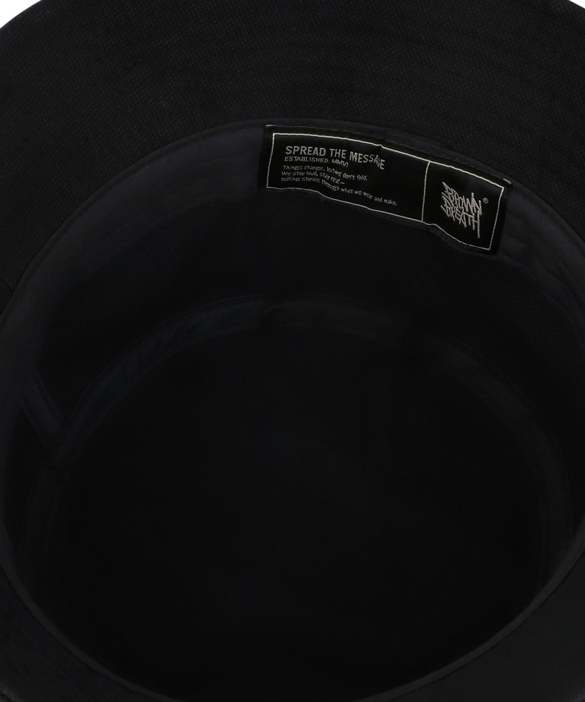 브라운브레스(BROWNBREATH) TAG BUCKET HAT - BLACK