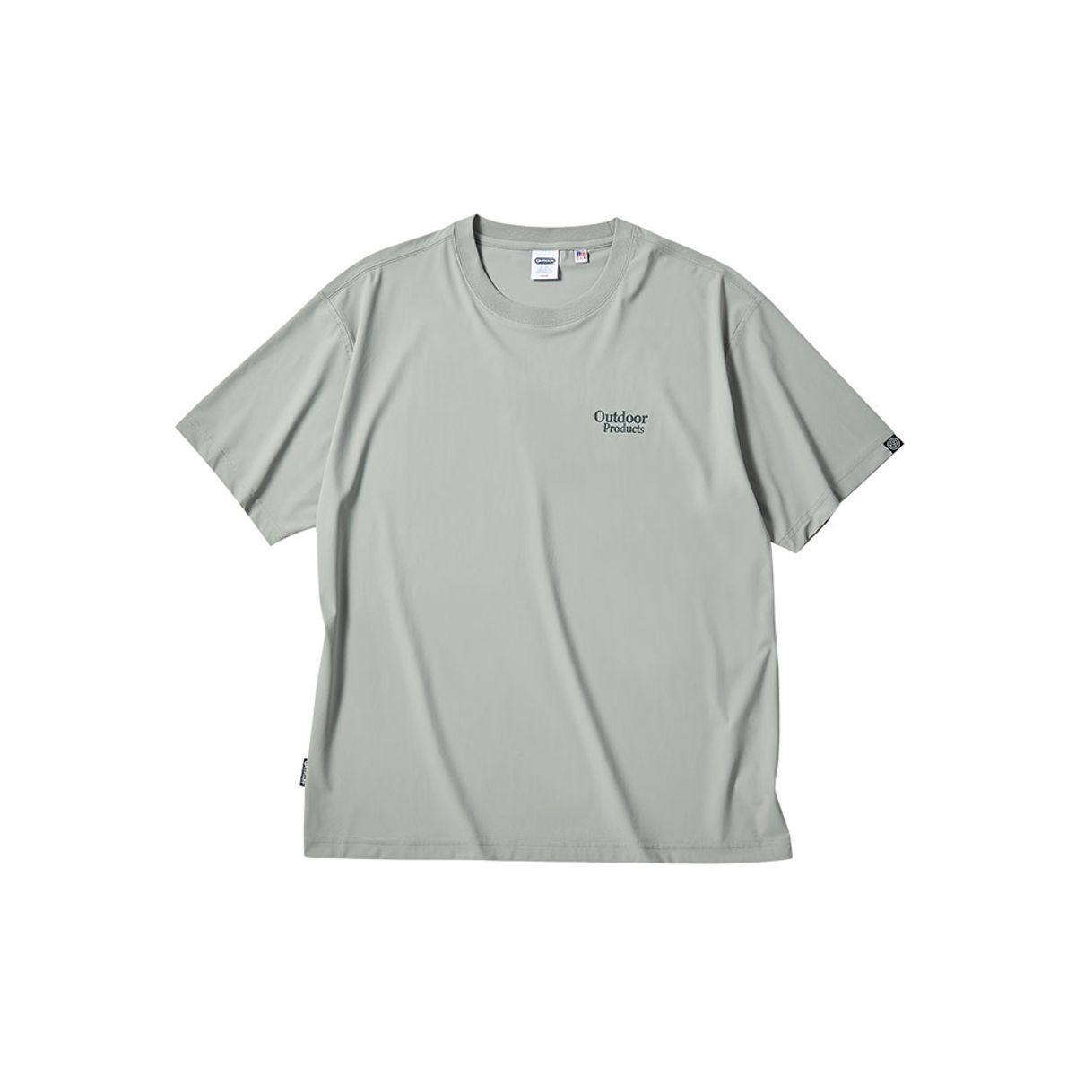 아웃도어 프로덕츠(OUTDOOR PRODUCTS) 플렉스 아카이브 로고 티셔츠 (연그레이)
