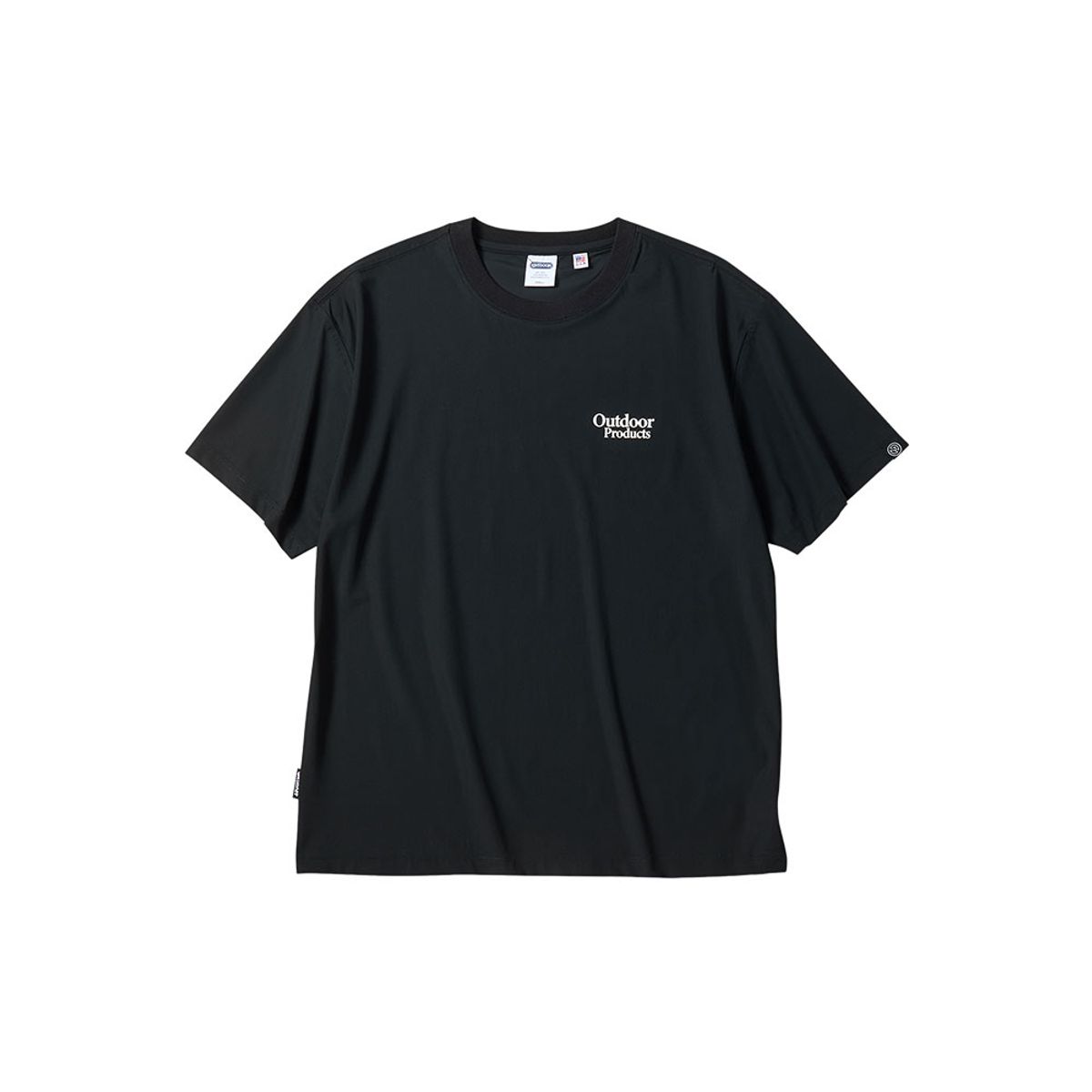 아웃도어 프로덕츠(OUTDOOR PRODUCTS) 플렉스 아카이브 로고 티셔츠 (블랙)