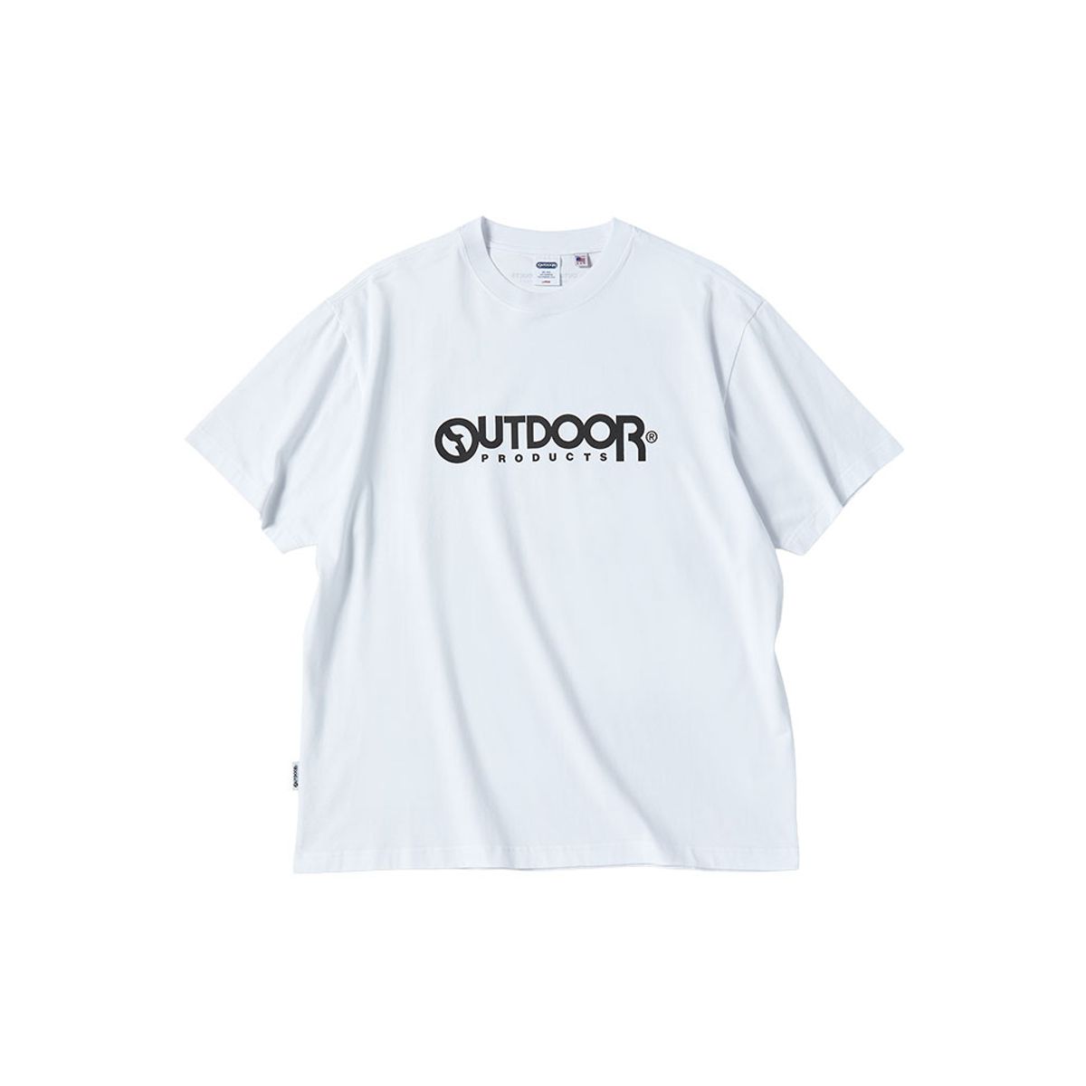 아웃도어 프로덕츠(OUTDOOR PRODUCTS) 루즈핏 모노 스탠다드 로고 티셔츠 (화이트)