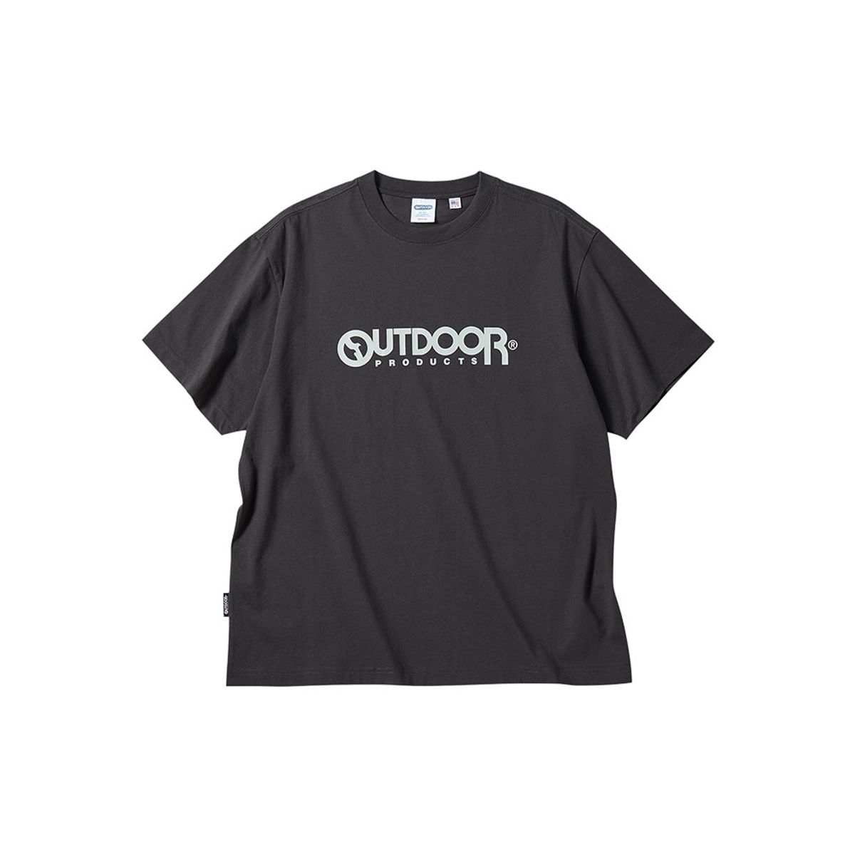 아웃도어 프로덕츠(OUTDOOR PRODUCTS) 루즈핏 모노 스탠다드 로고 티셔츠 (챠콜)