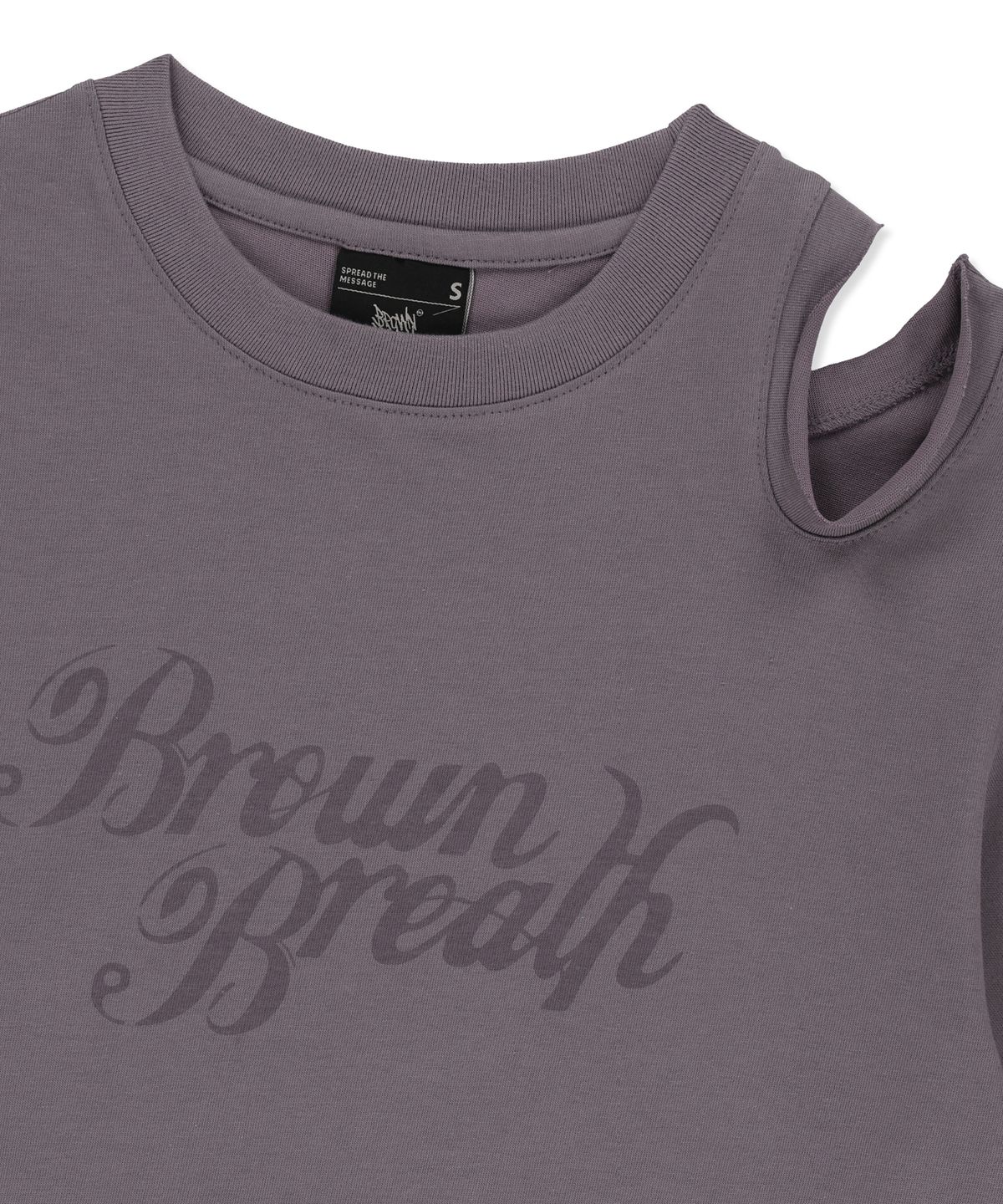 브라운브레스(BROWNBREATH) W CUT OUT TEE - LAVENDER