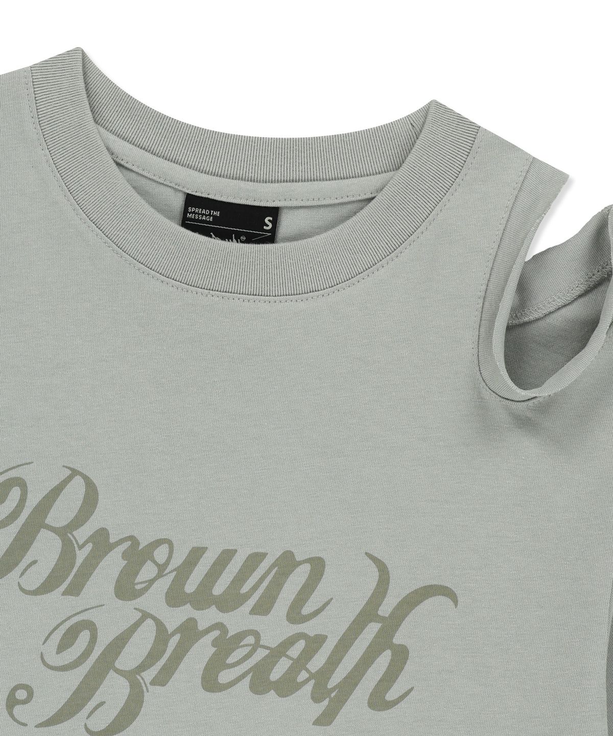 브라운브레스(BROWNBREATH) W CUT OUT TEE - GREY
