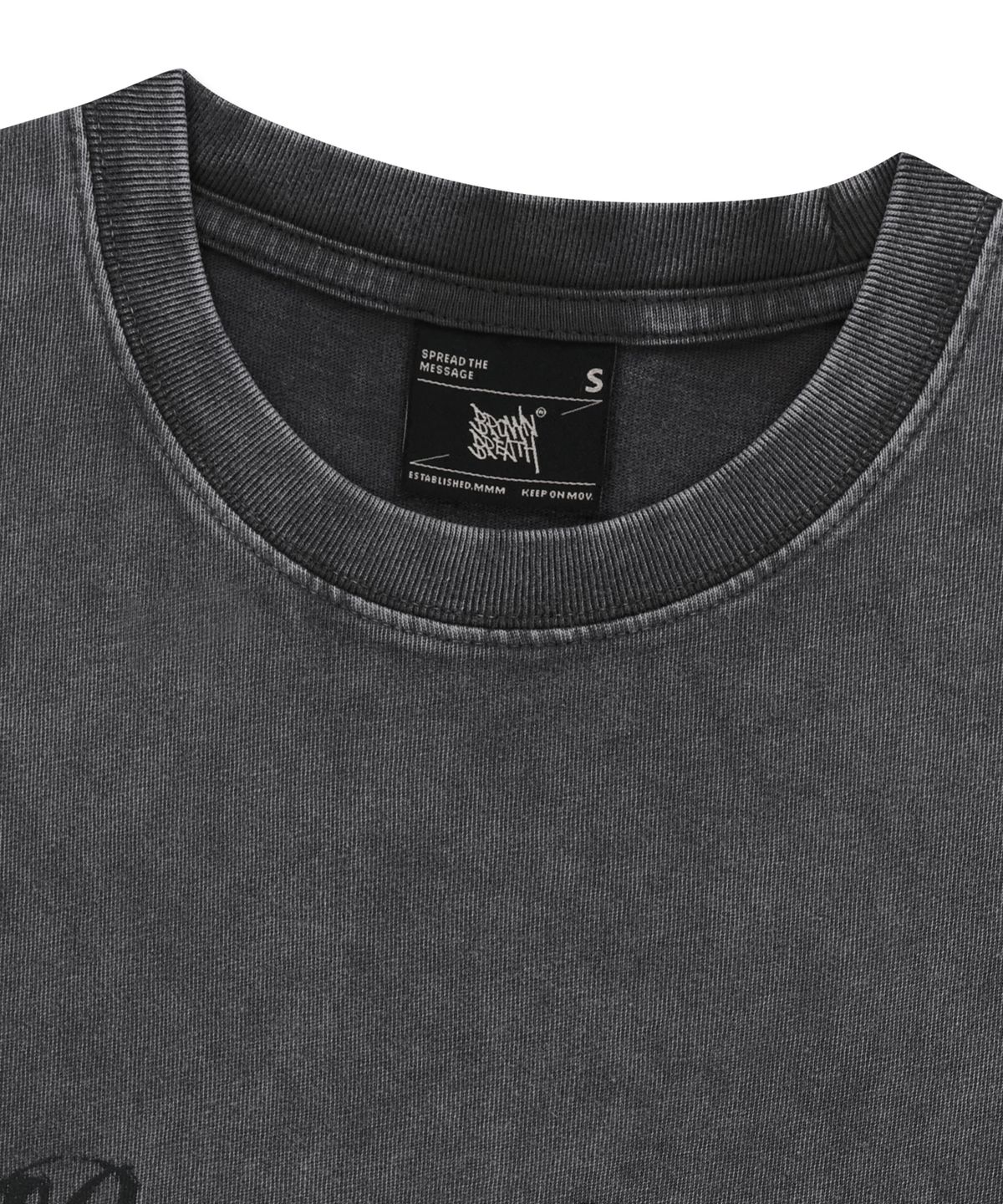 브라운브레스(BROWNBREATH) W WASHED BB REGULAR TEE - CHARCOAL