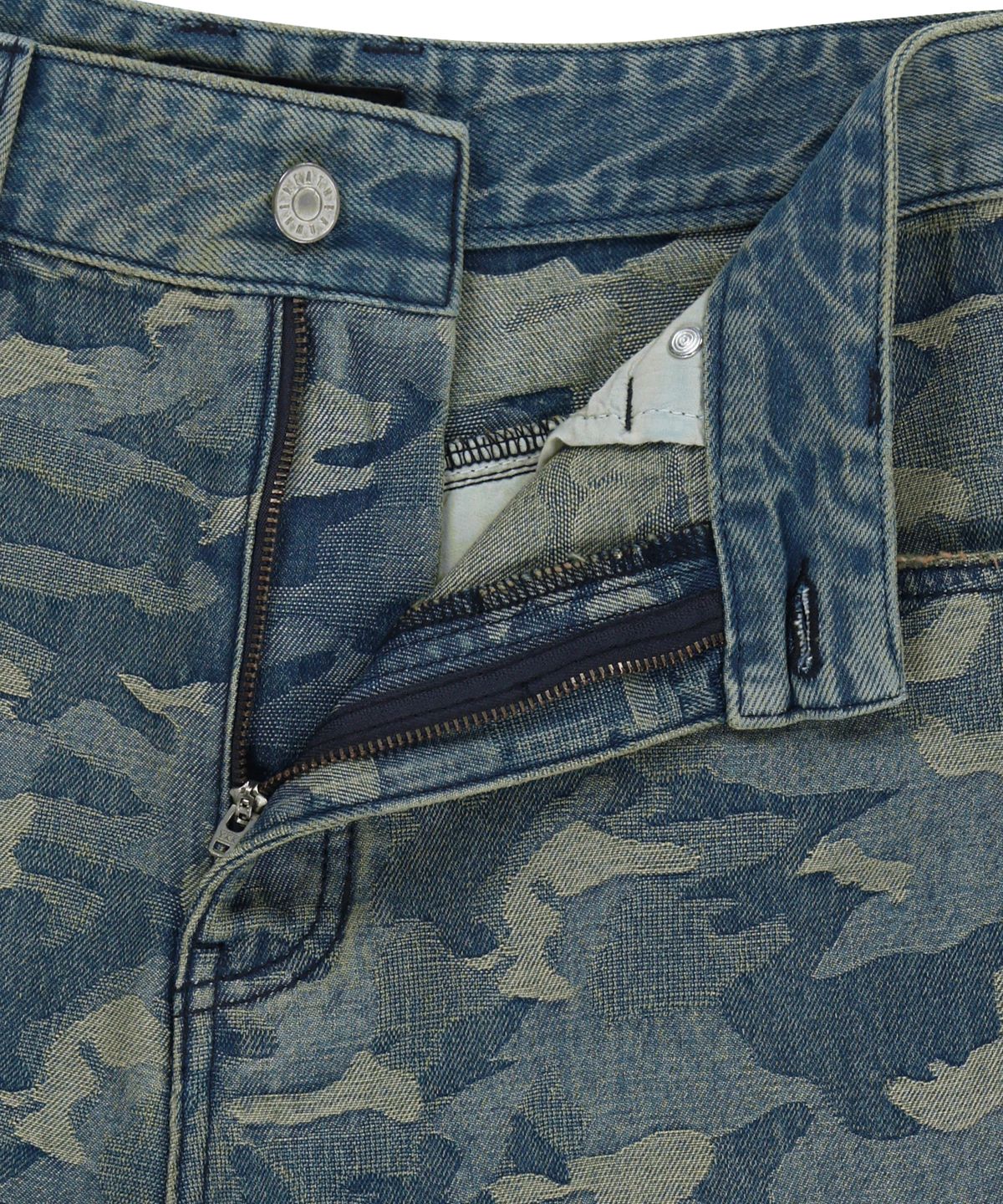 브라운브레스(BROWNBREATH) JACQUARD CAMO CARGO SHORTS - BLUE