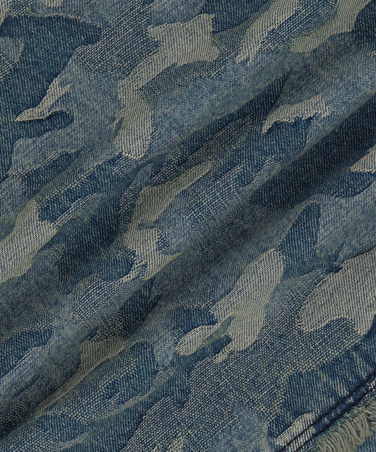 브라운브레스(BROWNBREATH) JACQUARD CAMO CARGO SHORTS - BLUE