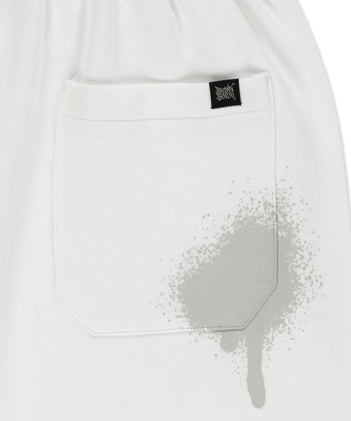브라운브레스(BROWNBREATH) GRAFFITI SWEAT BERMUDA PANTS - WHITE