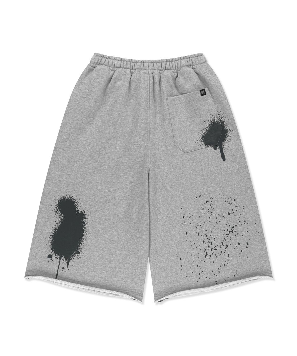 브라운브레스(BROWNBREATH) GRAFFITI SWEAT BERMUDA PANTS - MELANGE GREY