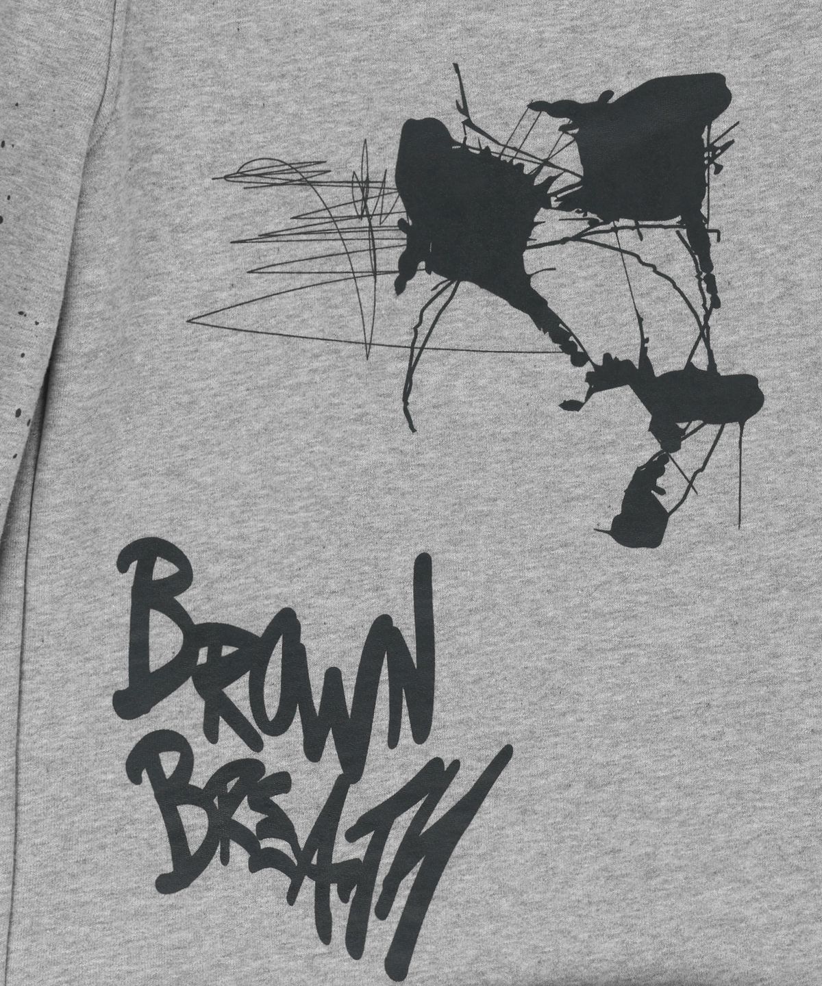 브라운브레스(BROWNBREATH) GRAFFITI SWEAT BERMUDA PANTS - MELANGE GREY