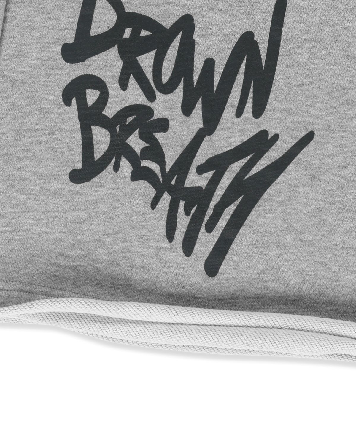 브라운브레스(BROWNBREATH) GRAFFITI SWEAT BERMUDA PANTS - MELANGE GREY