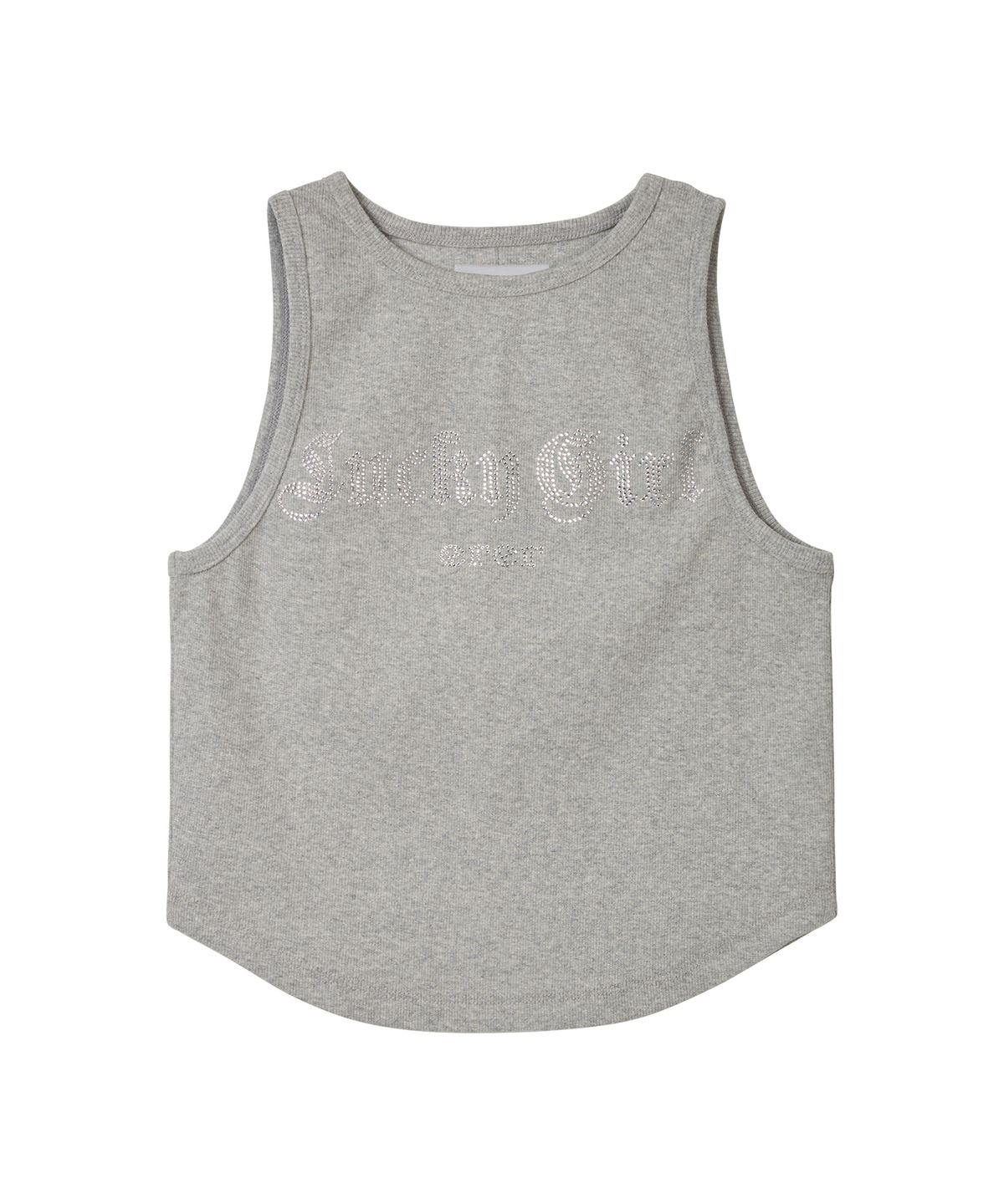 에르에르(ERER) Lucky Girl Hotfix Sleeveless Melange Gray