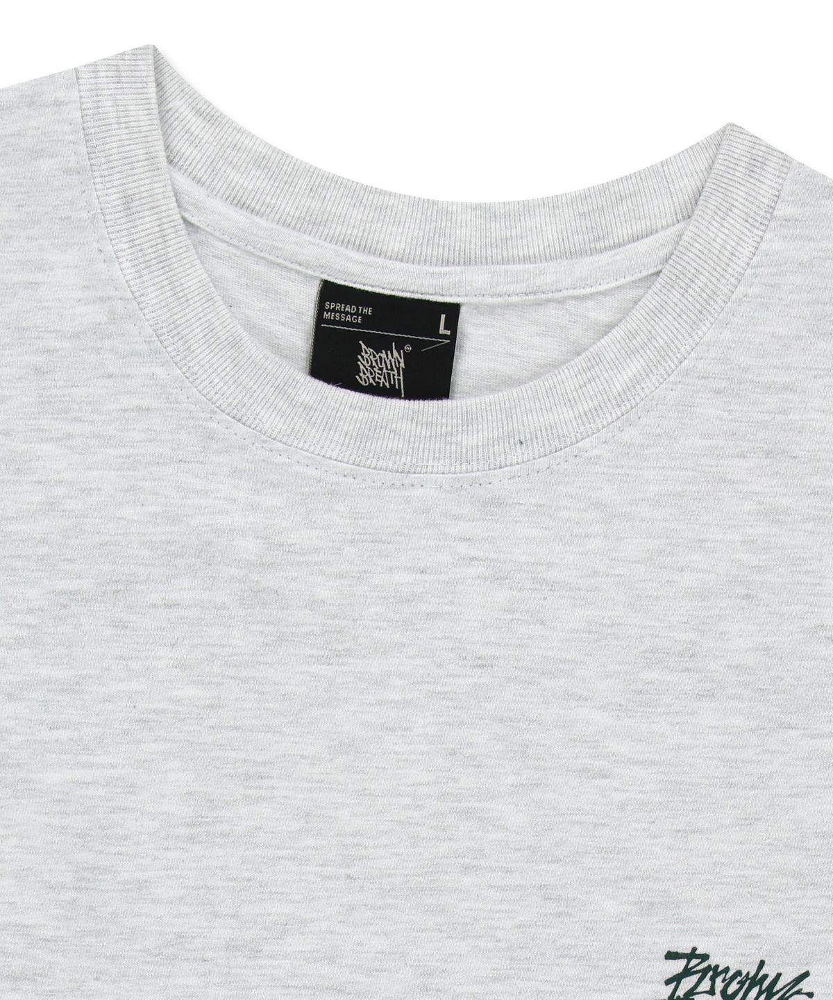 브라운브레스(BROWNBREATH) CRUSH TAG BREATH TEE - ASH