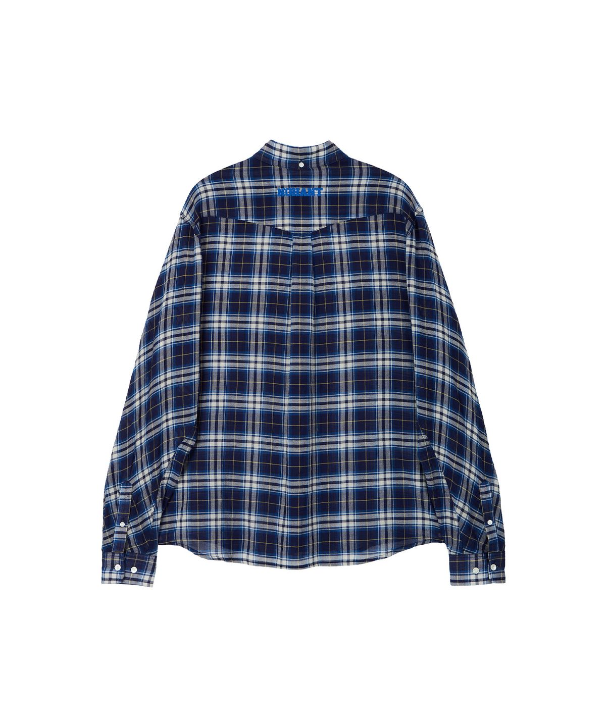 노앙(NOHANT) SOFT SHEER CHECK SHIRT NAVY