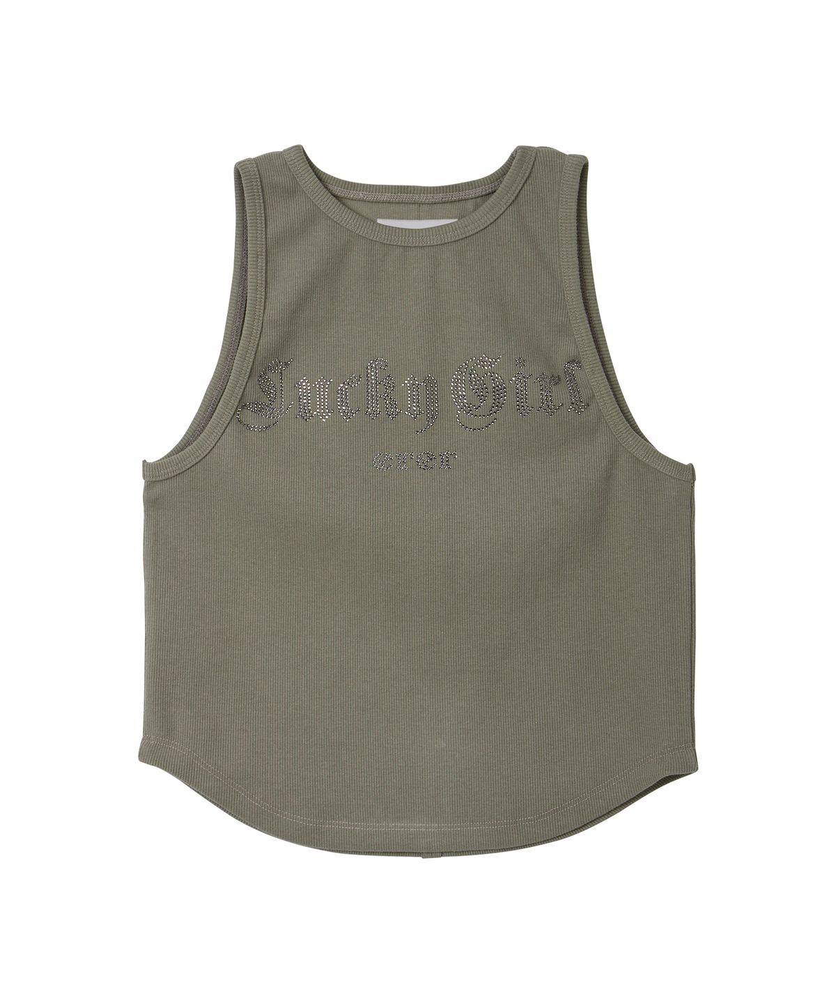에르에르(ERER) Lucky Girl Hotfix Sleeveless Khaki