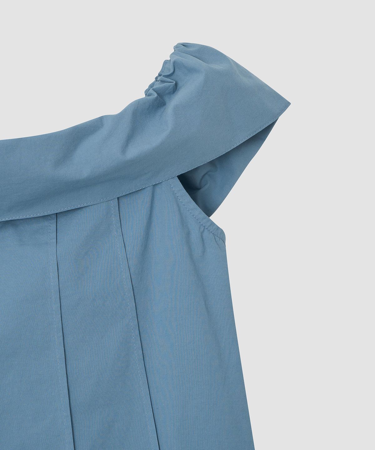 더 릴(THE LILLE) Ruffle Shoulder Blouse_Blue
