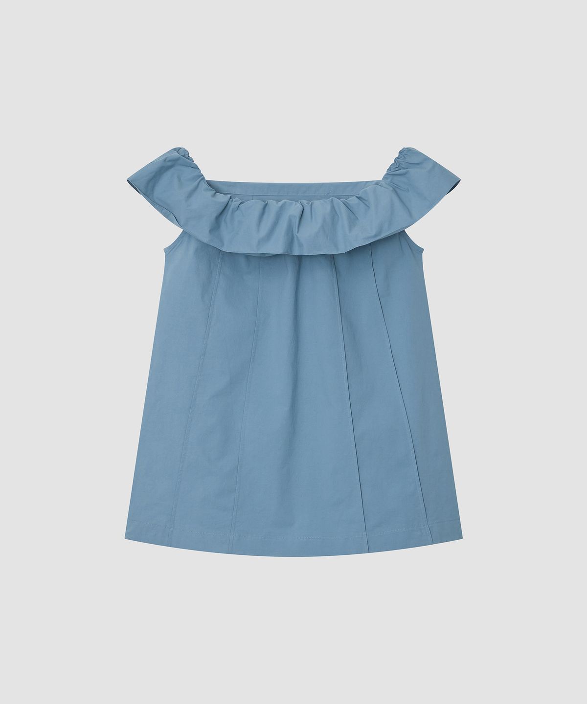 더 릴(THE LILLE) Ruffle Shoulder Blouse_Blue