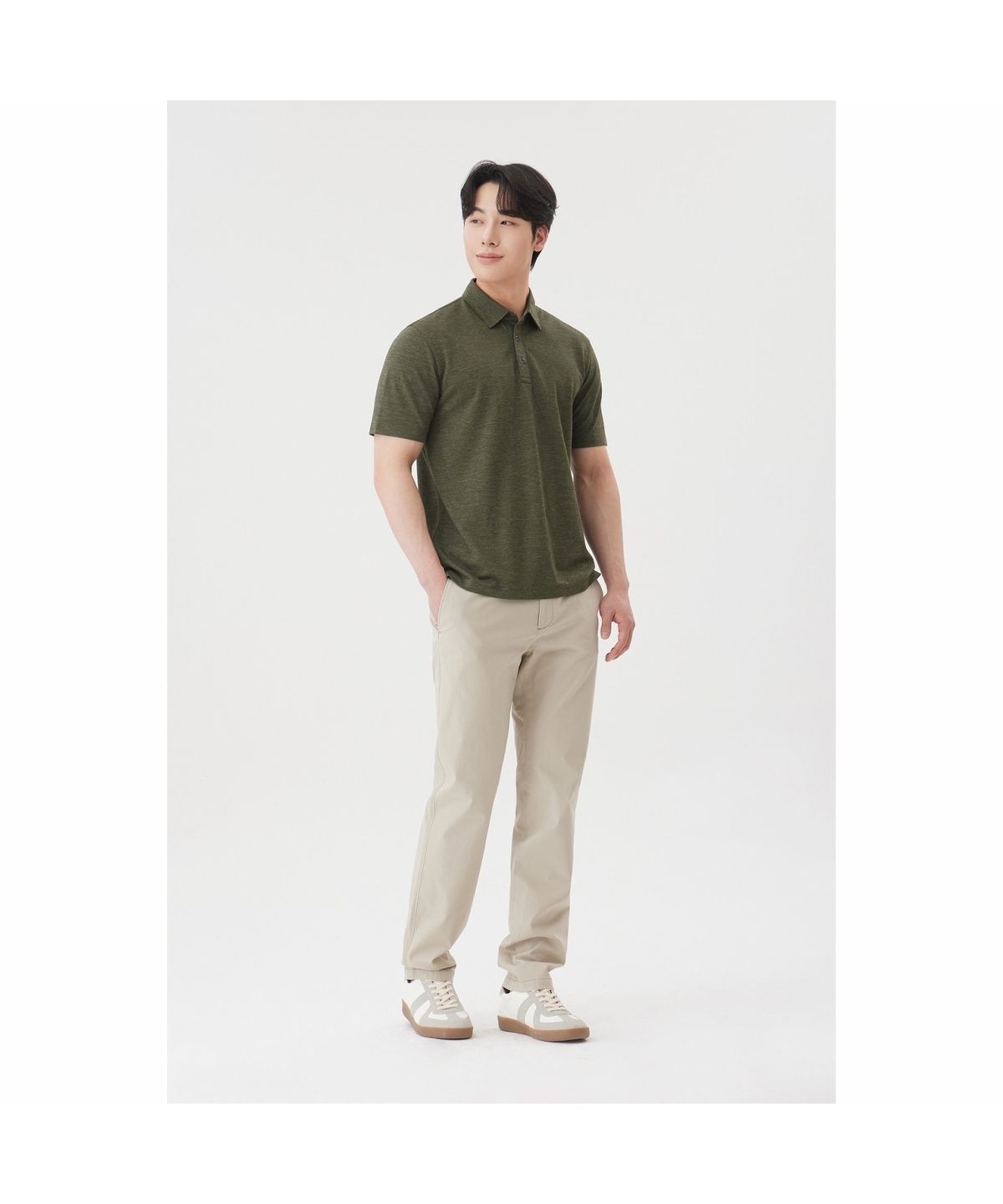 브렌우드(BRENTWOOD) [에센셜스] 차가운 폴로넥 티셔츠 BRTAM26411KHX