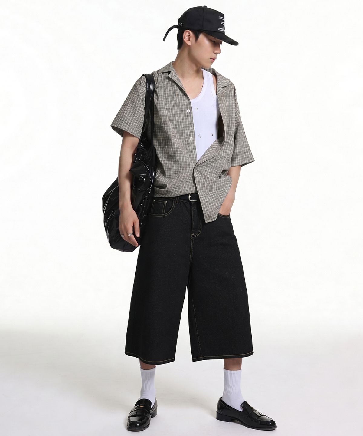 아티스트웨어(ARTISTWEAR) [ATW] 딥인디고 버뮤다 데님팬츠