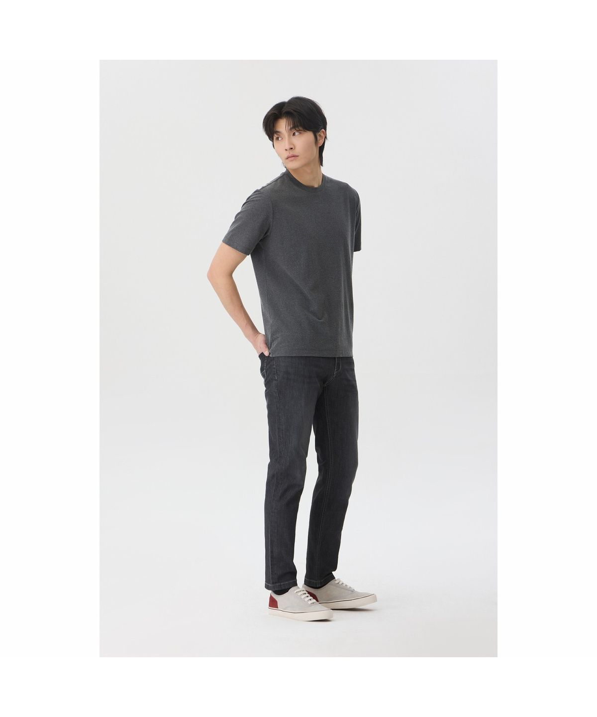 브렌우드(BRENTWOOD) 소로나 피그다잉 라운드넥 티셔츠 BRTAM26461GYX