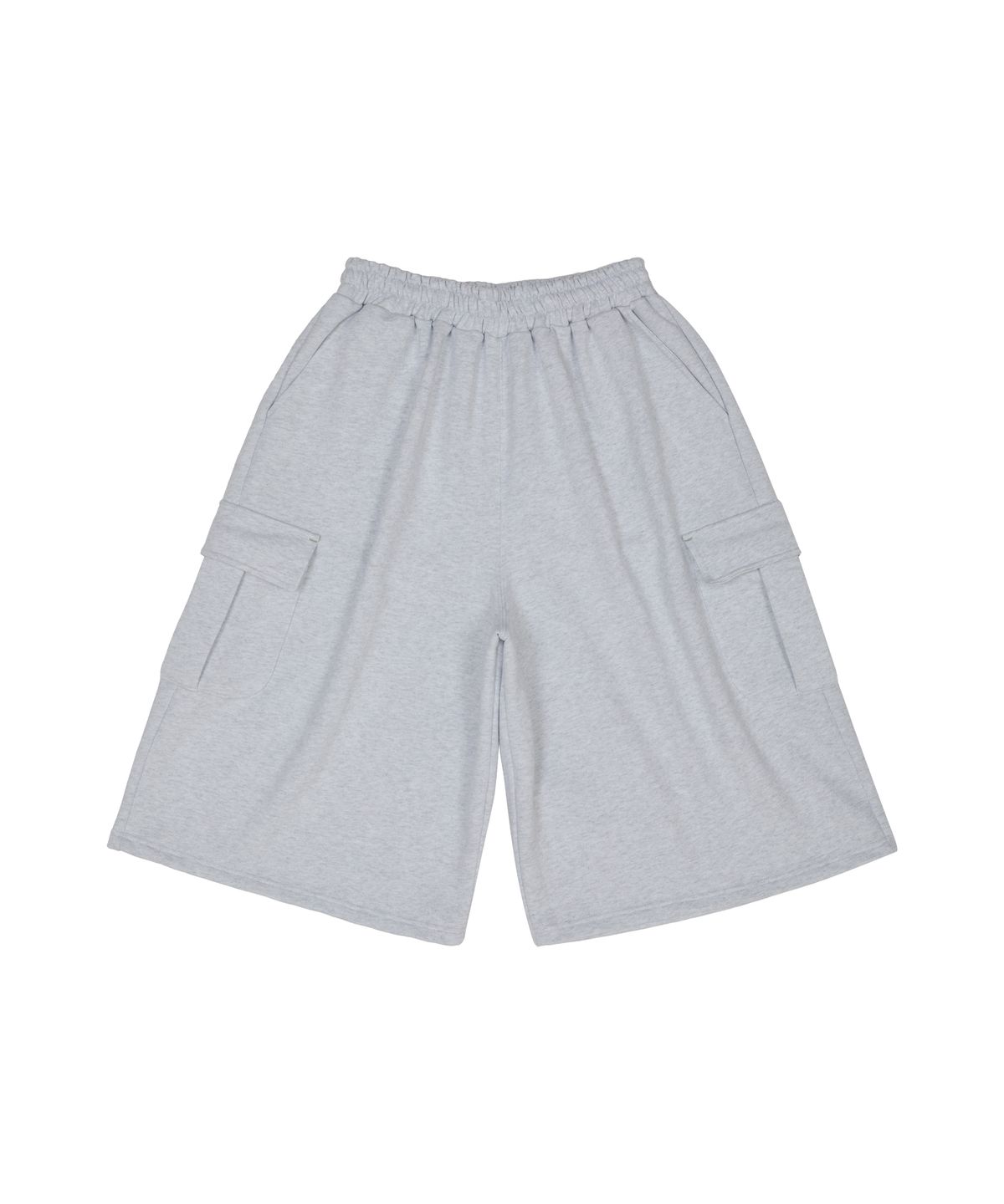 와이케이(WAIKEI) 카고 버뮤다 스웨트팬츠 멜란지화이트