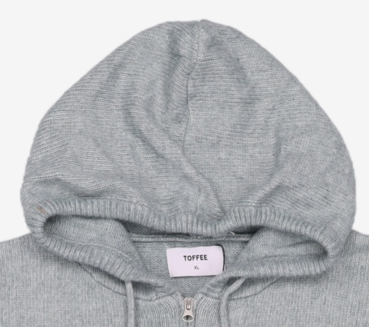 토피(TOFFEE) 마일드 니트 후드 집업 (MINT) XL