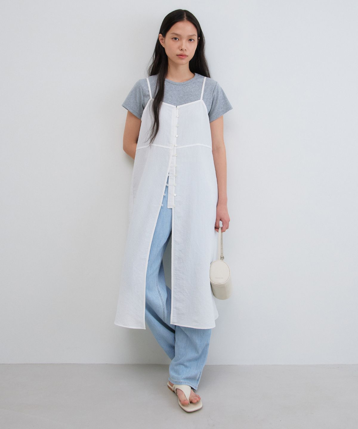 망고매니플리즈(MANGO MANY PLEASE) PURE LAYERED ONE PIECE_WHITE