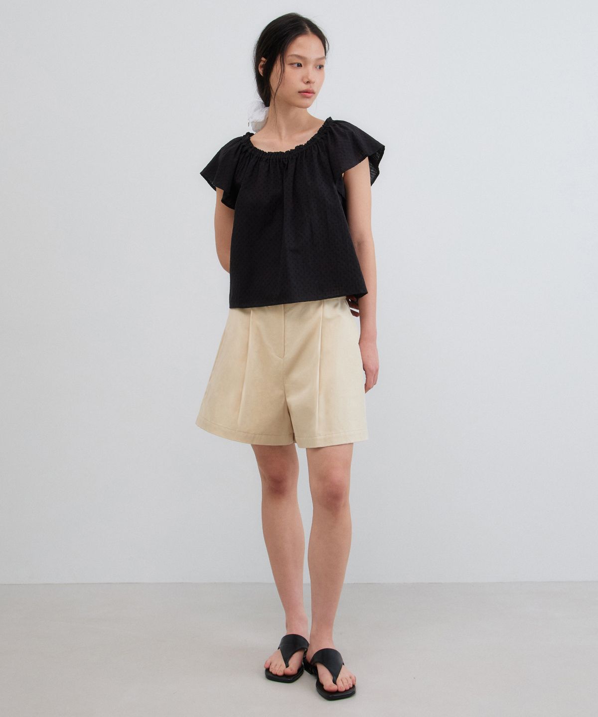 망고매니플리즈(MANGO MANY PLEASE) NOA CULOTTES SHORTS_BEIGE