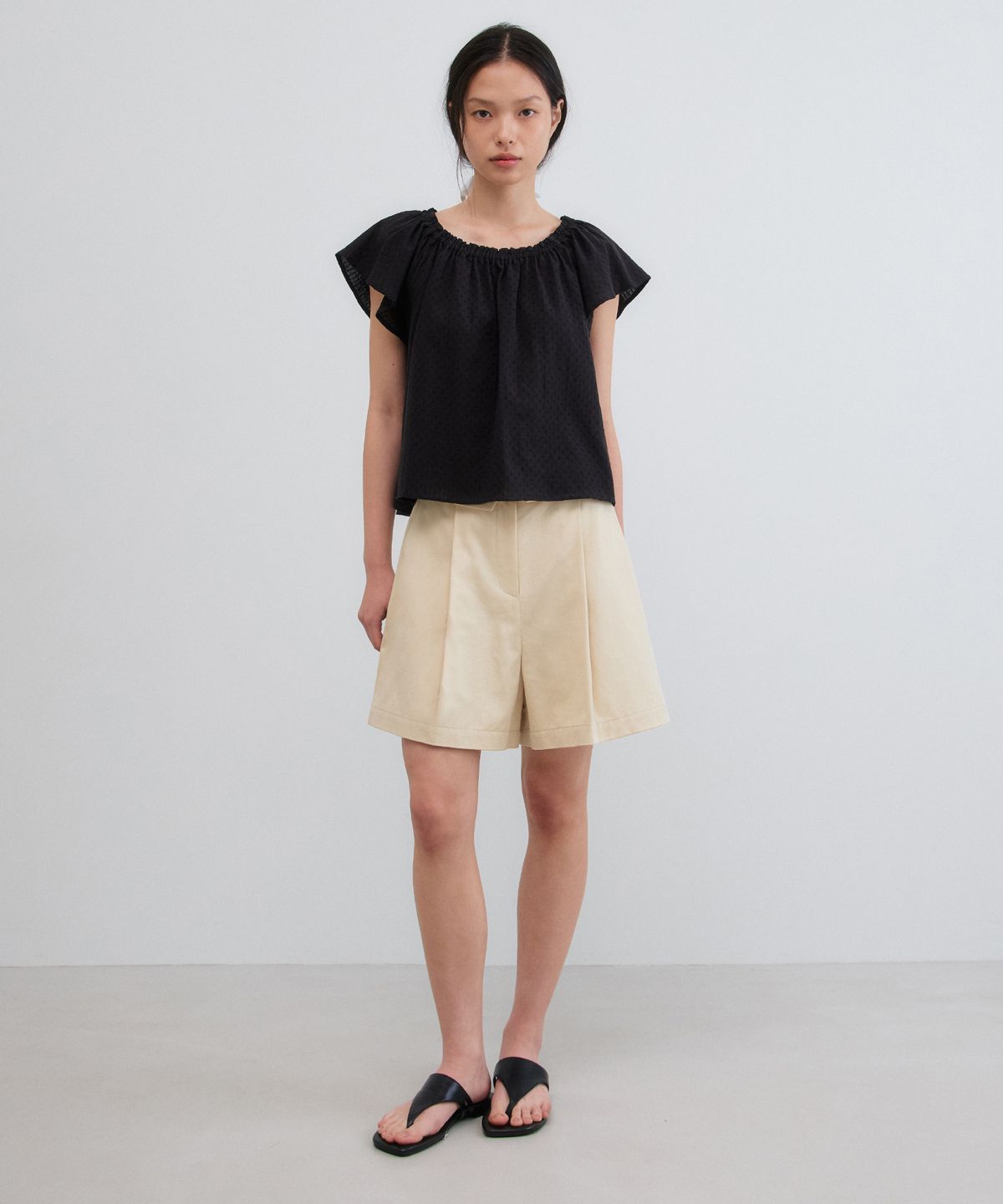 망고매니플리즈(MANGO MANY PLEASE) NOA CULOTTES SHORTS_BEIGE