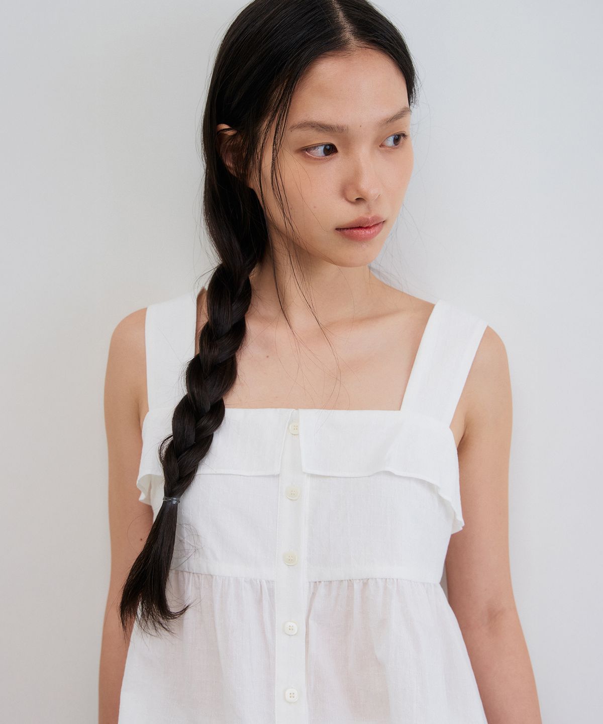 망고매니플리즈(MANGO MANY PLEASE) MELLO SLEEVELESS BLOUSE_IVORY