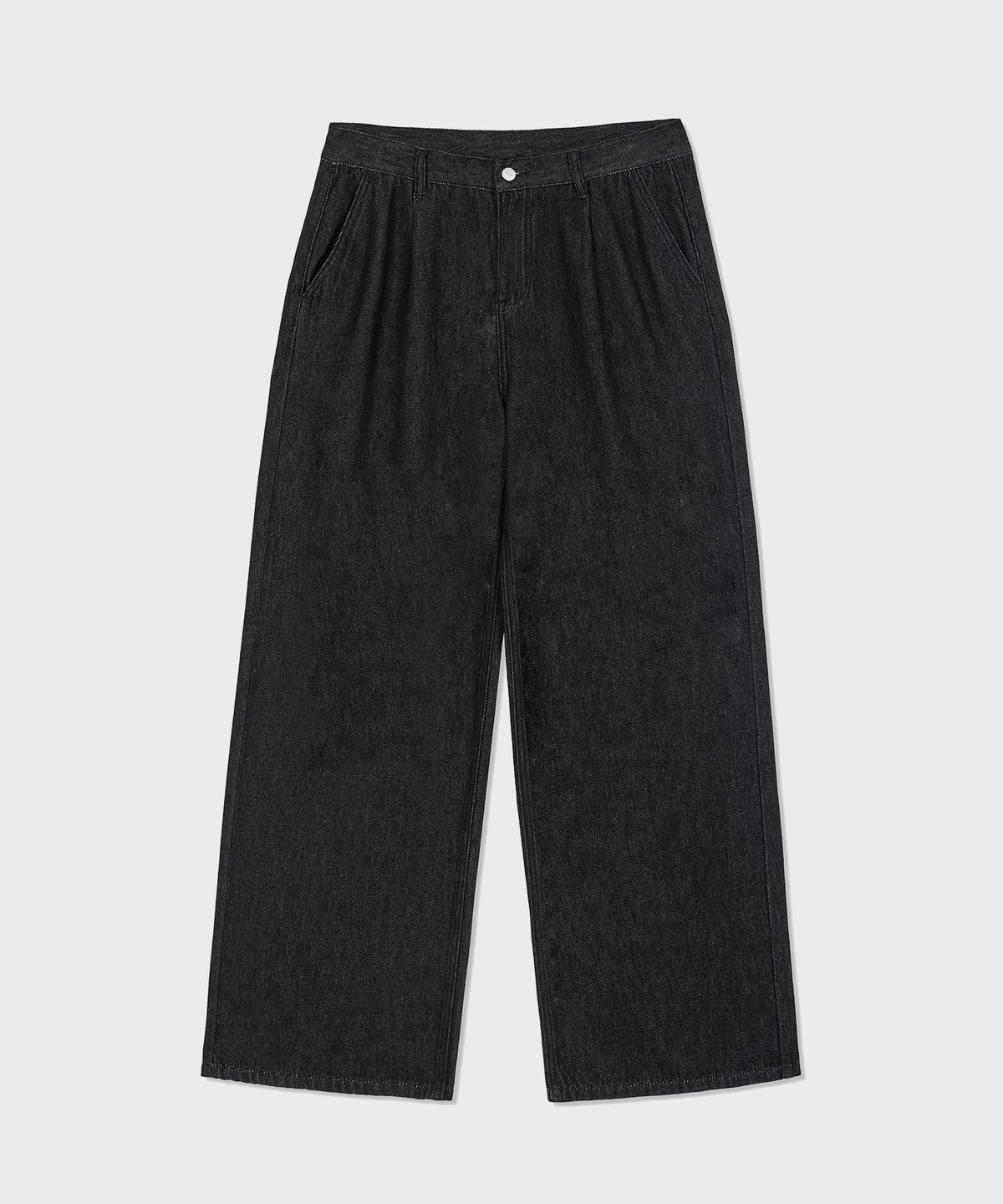 굿라이프웍스(GLW) [unisex] 와이드 데님 스트링 팬츠 흑청