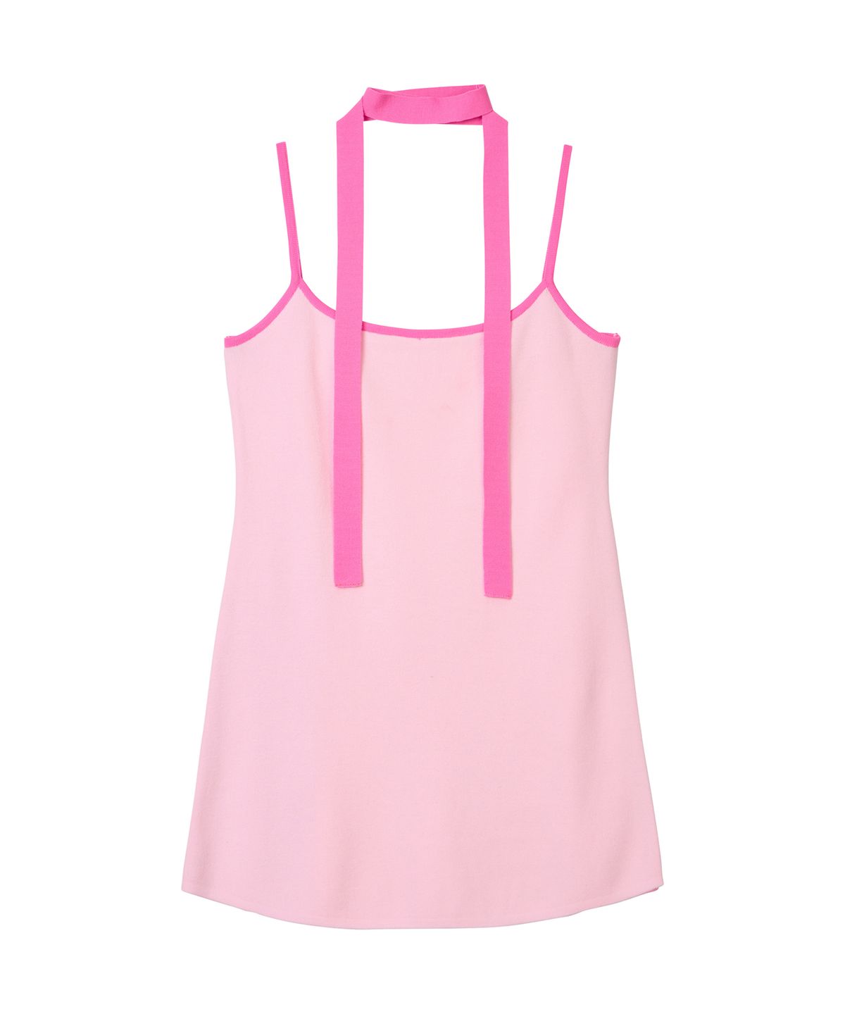 에르에르(ERER) Colorblock knit Dress Pink