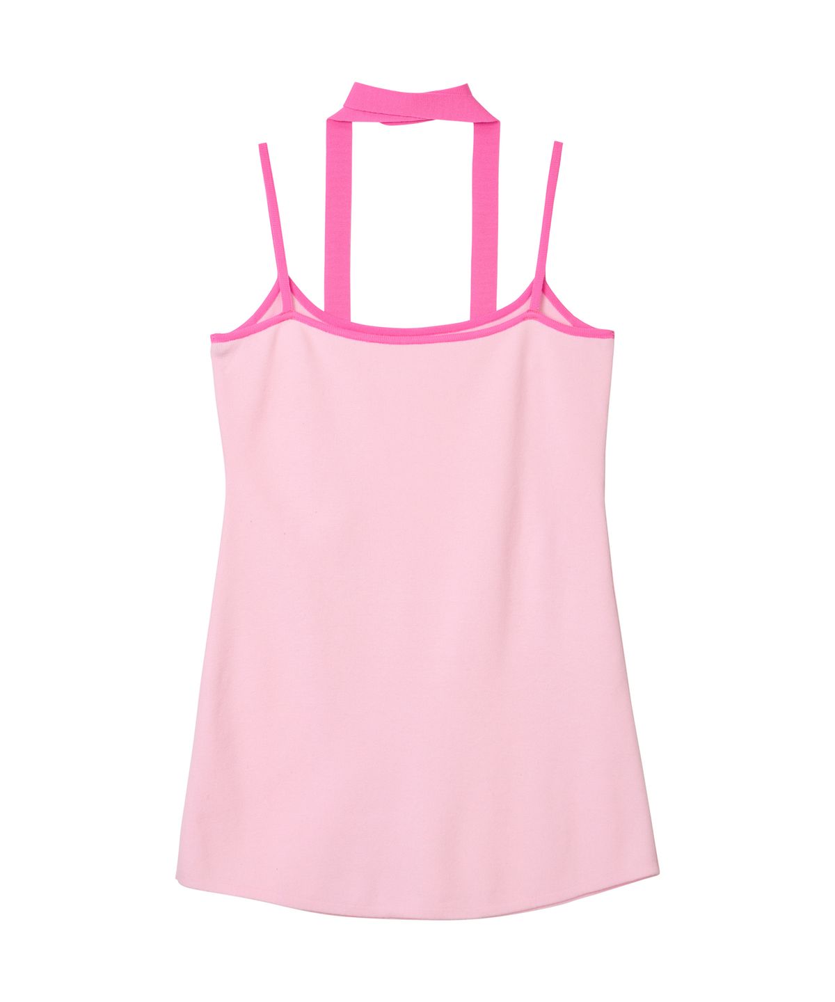 에르에르(ERER) Colorblock knit Dress Pink