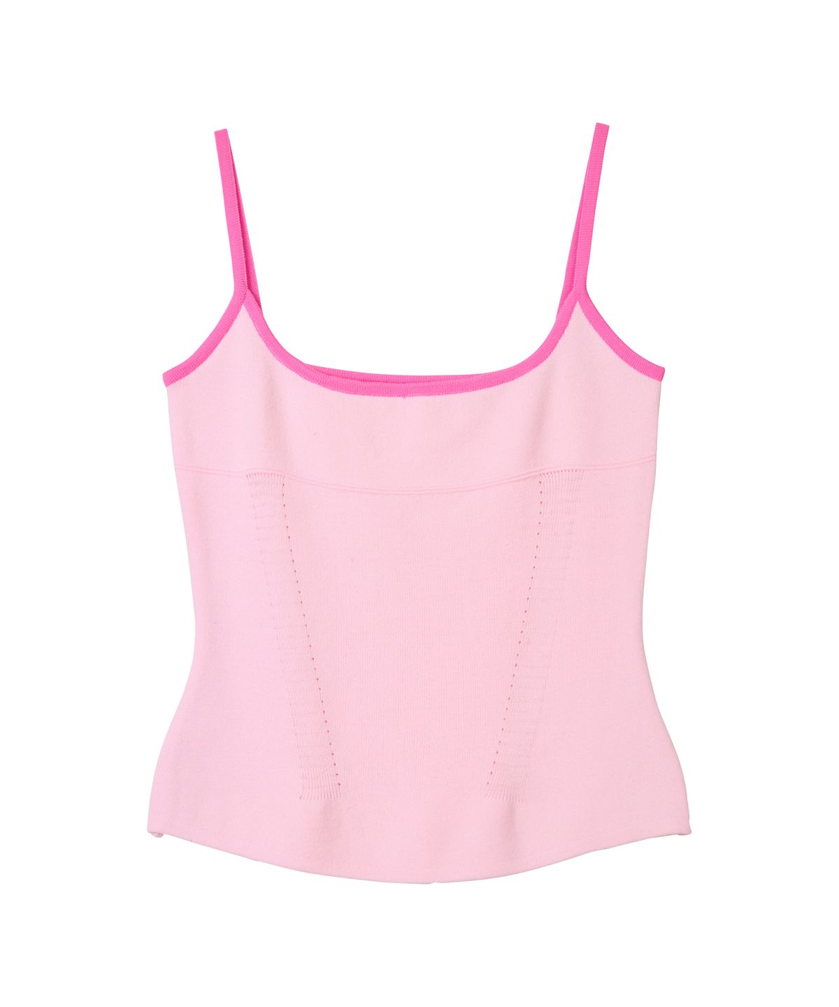 에르에르(ERER) Colorblock knit Sleeveless Pink