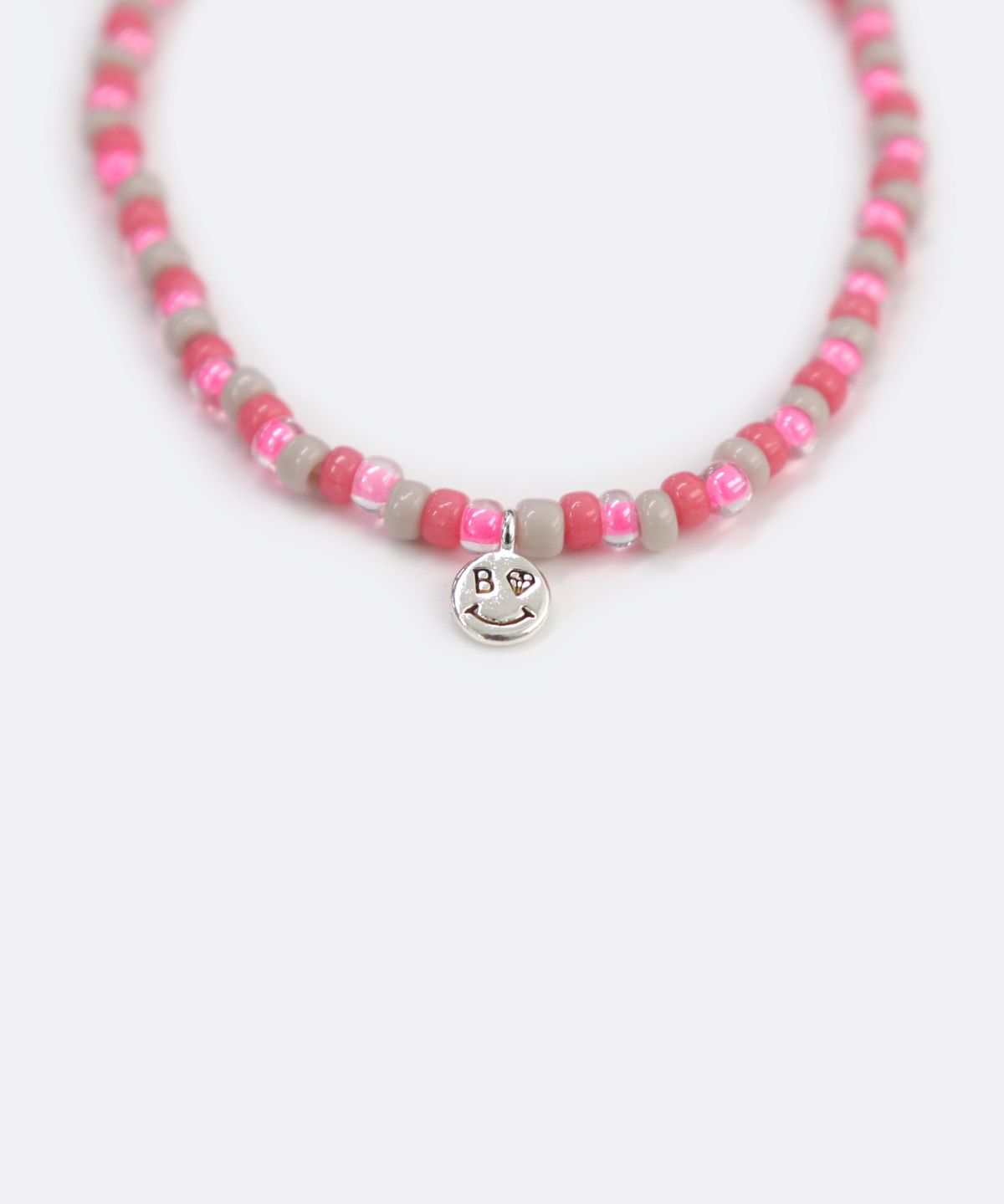 봉보(BONBEAU) Luce color beads layered Bracelet 루체 컬러 믹스 비즈 스마일 참 팔찌