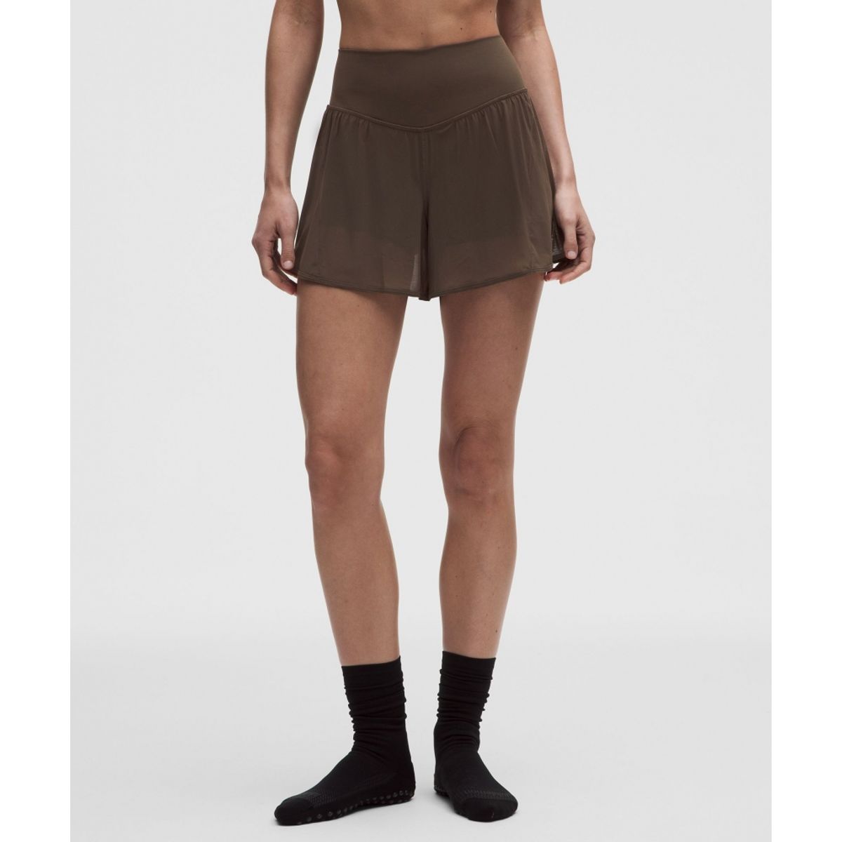 룰루레몬(LULULEMON) Nulu 앤 메쉬 하이라이즈 요가 쇼츠 3.5inch  WALC