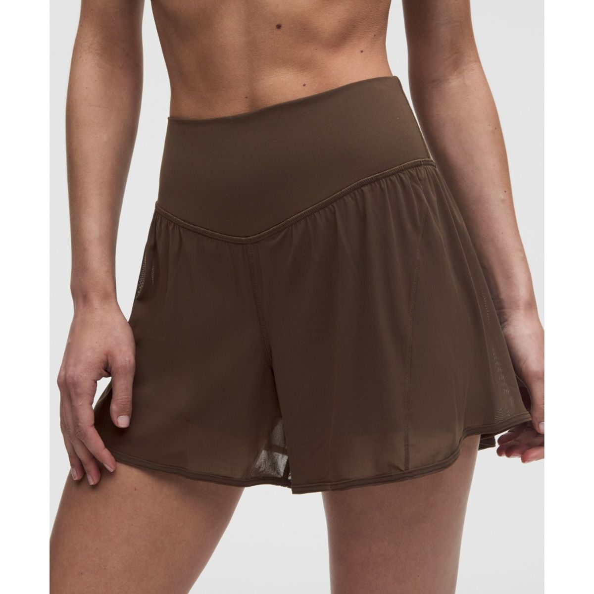 룰루레몬(LULULEMON) Nulu 앤 메쉬 하이라이즈 요가 쇼츠 3.5inch  WALC