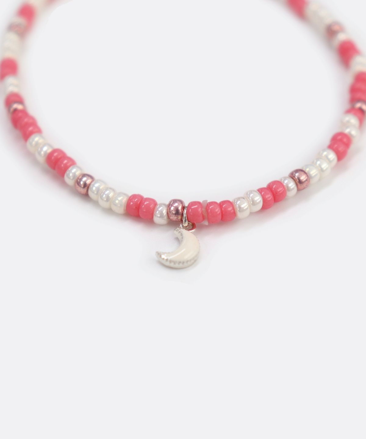 봉보(BONBEAU) Silver epoxy Moon charm beads Bracelet 실버 에폭시 달 참 컬러 믹스 비즈 팔찌