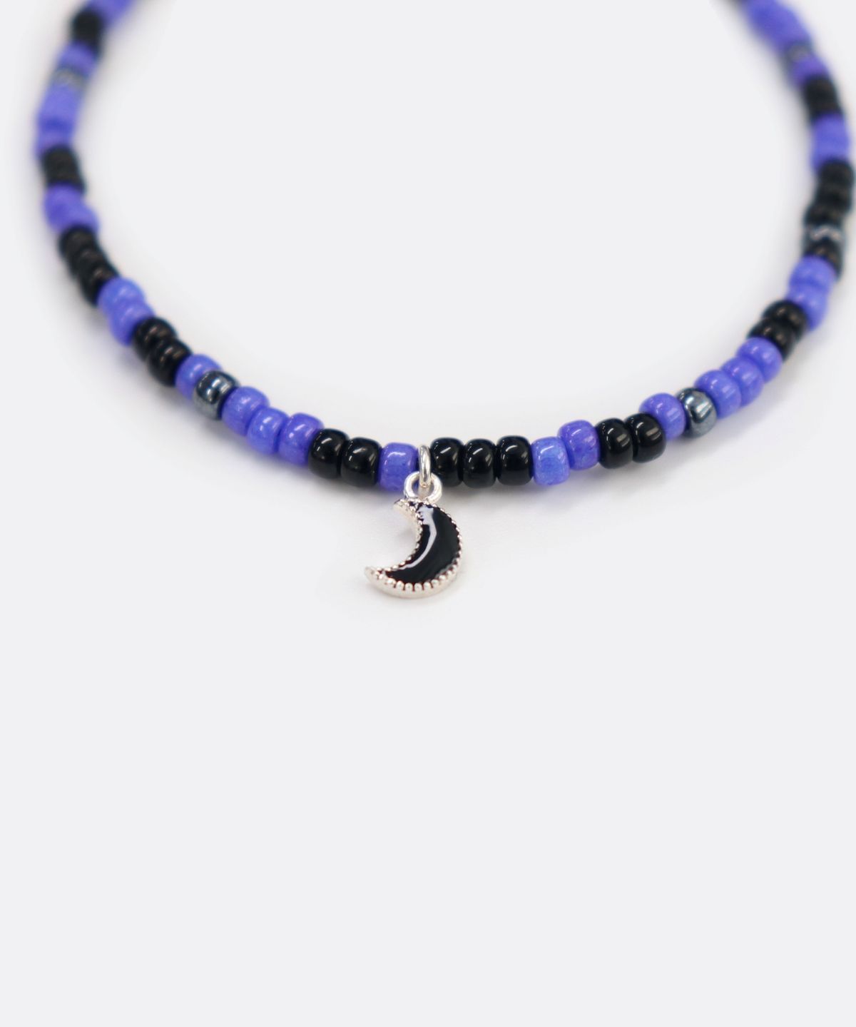봉보(BONBEAU) Silver epoxy Moon charm beads Bracelet 실버 에폭시 달 참 컬러 믹스 비즈 팔찌