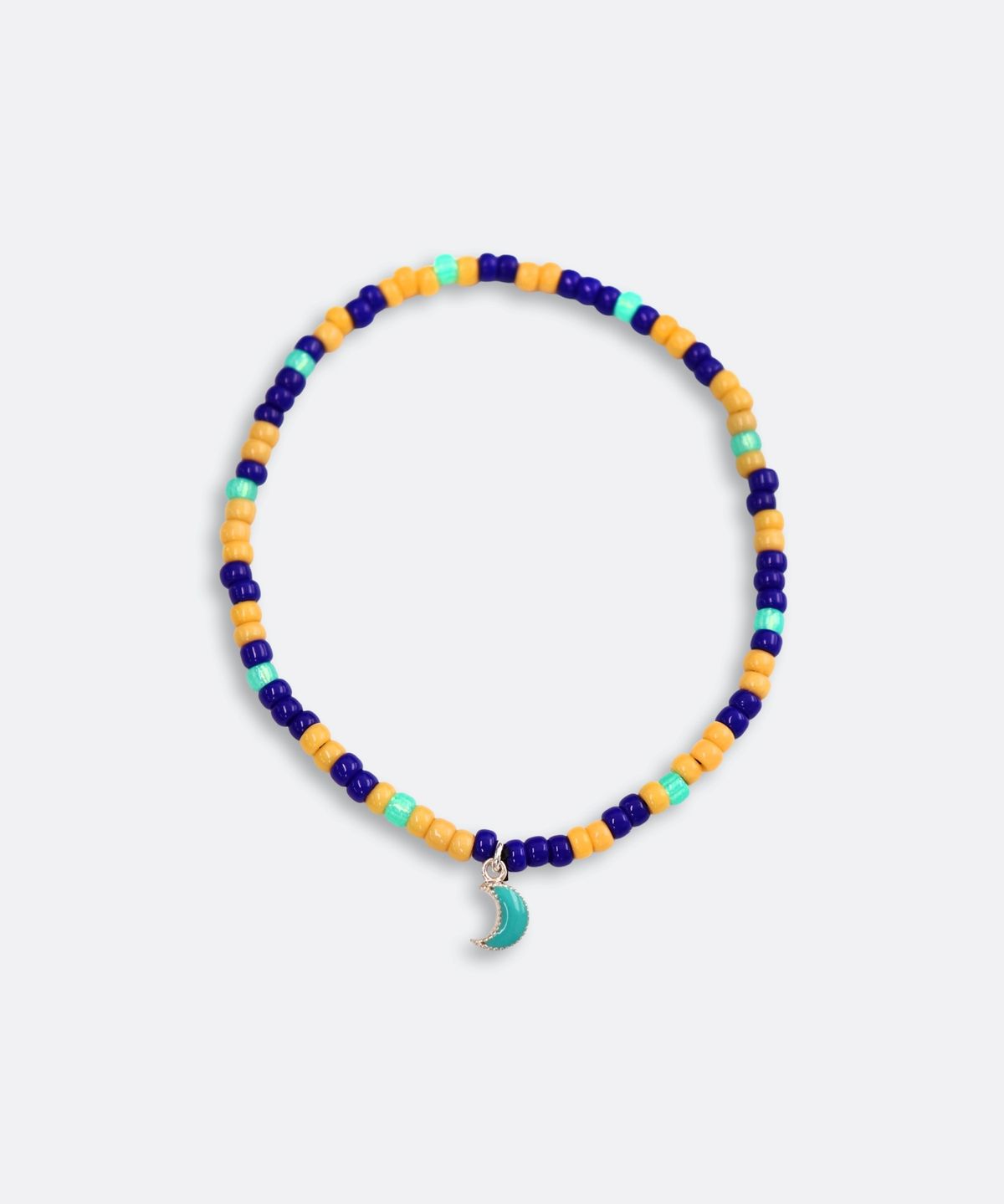 봉보(BONBEAU) Silver epoxy Moon charm beads Bracelet 실버 에폭시 달 참 컬러 믹스 비즈 팔찌