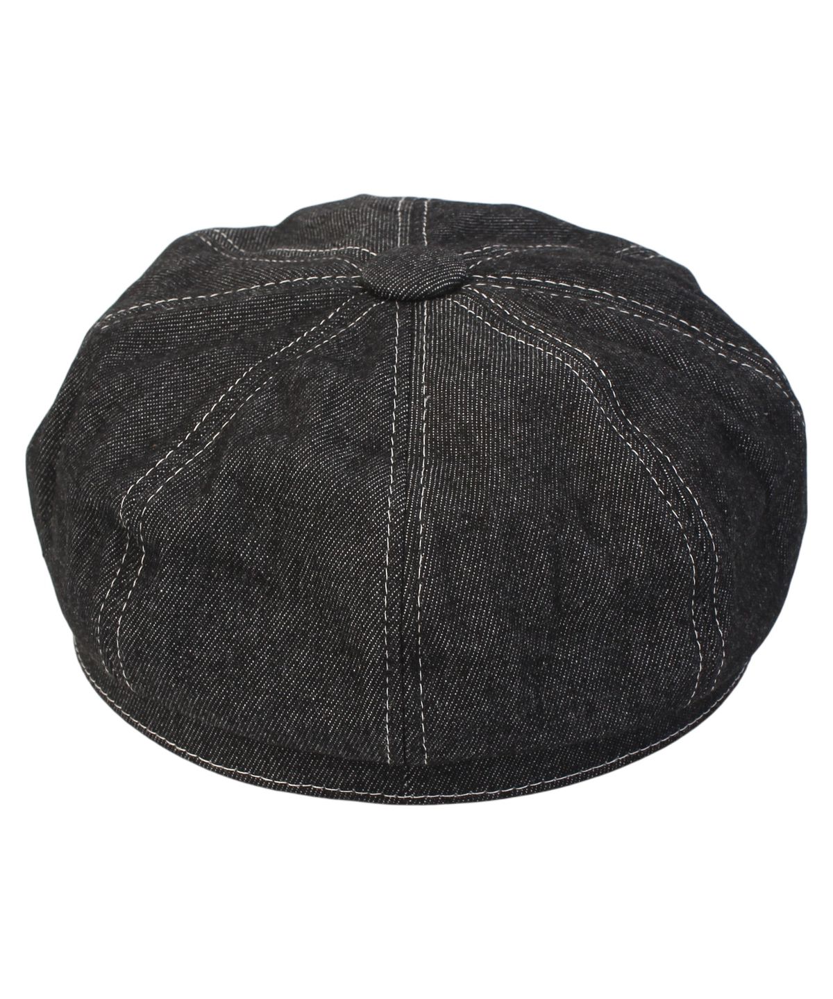유니버셜 케미스트리(UNIVERSAL CHEMISTRY) Black Denim Logo Newsboy Cap 뉴스보이캡