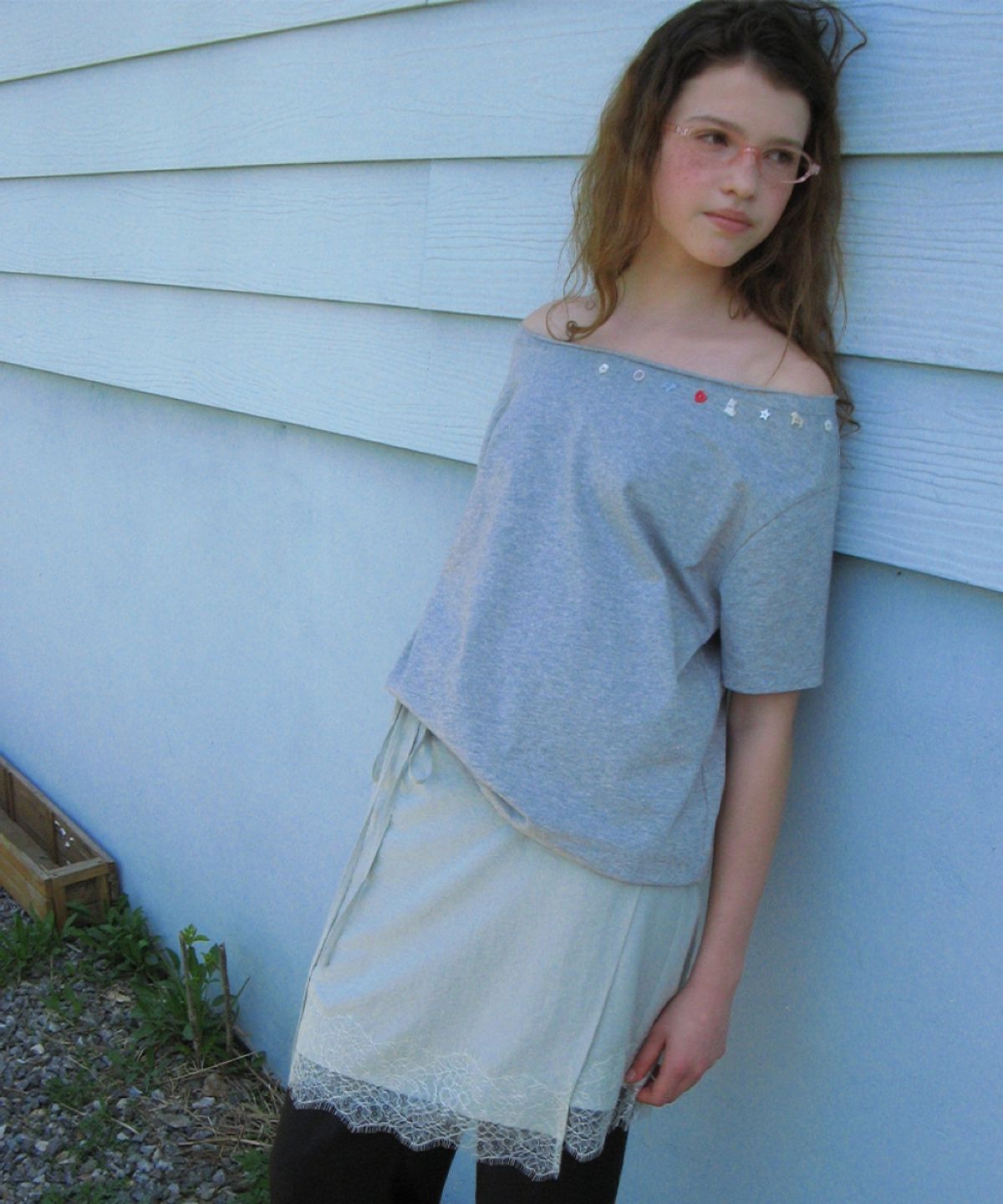 론론(RONRON) LACE TRIM WRAP SKIRT MINT
