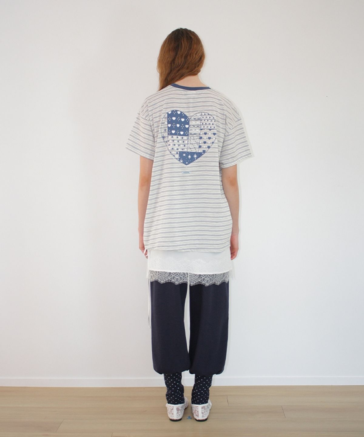 론론(RONRON) LACE TRIM WRAP SKIRT WHITE